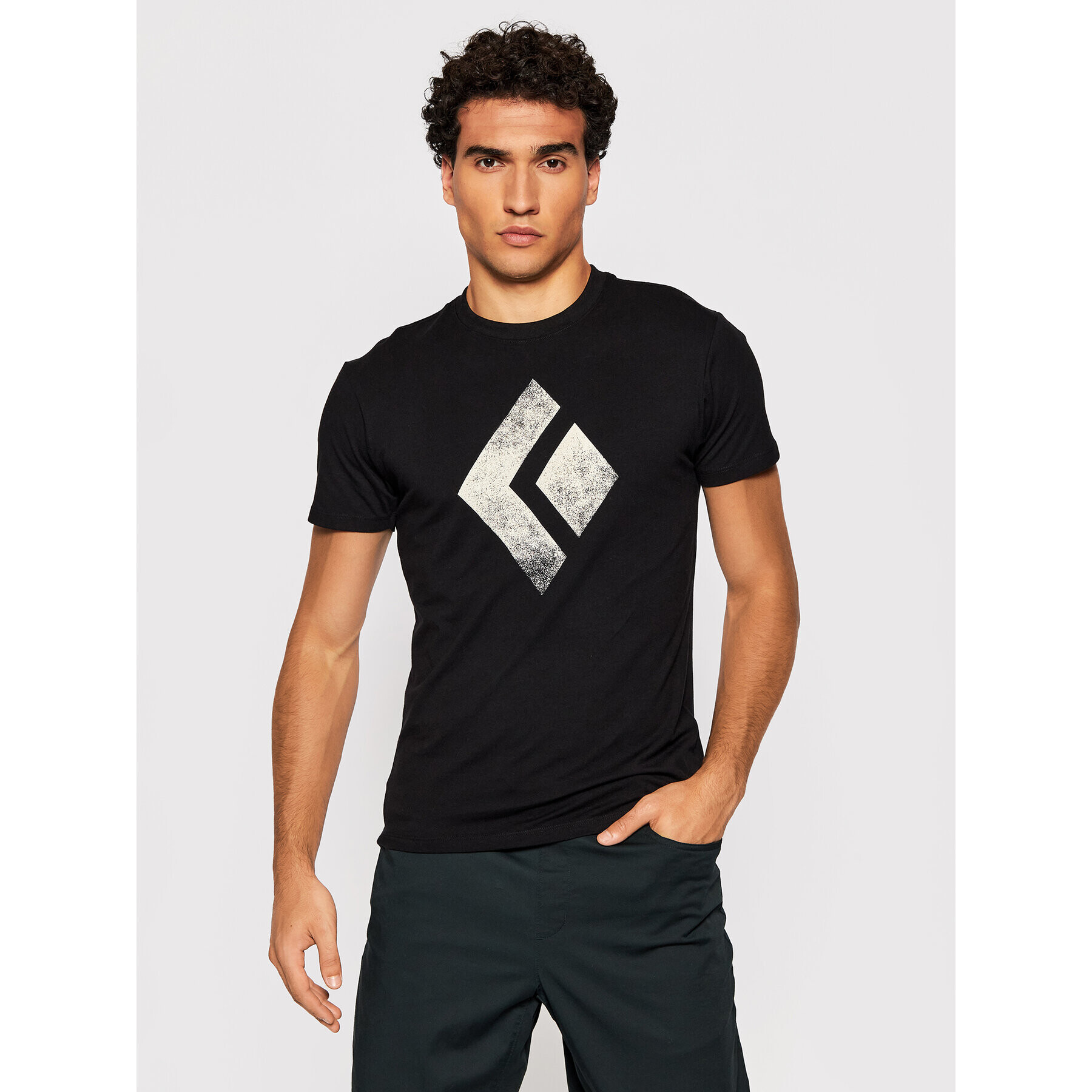 Black Diamond Tricou Chalked Up APUO950002 Negru Regular Fit - Pled.ro