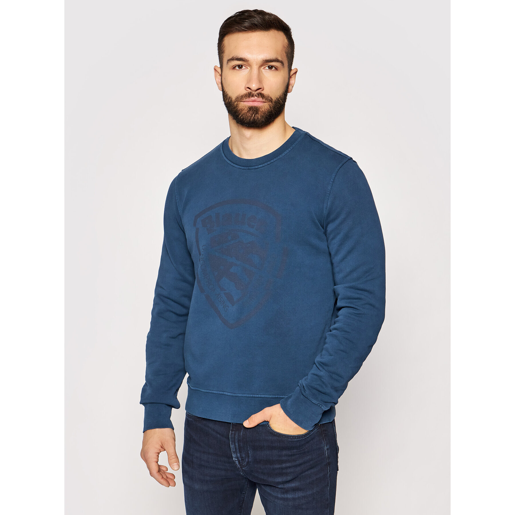 Blauer Bluză 21SBLUF03409 006011 Albastru Regular Fit - Pled.ro