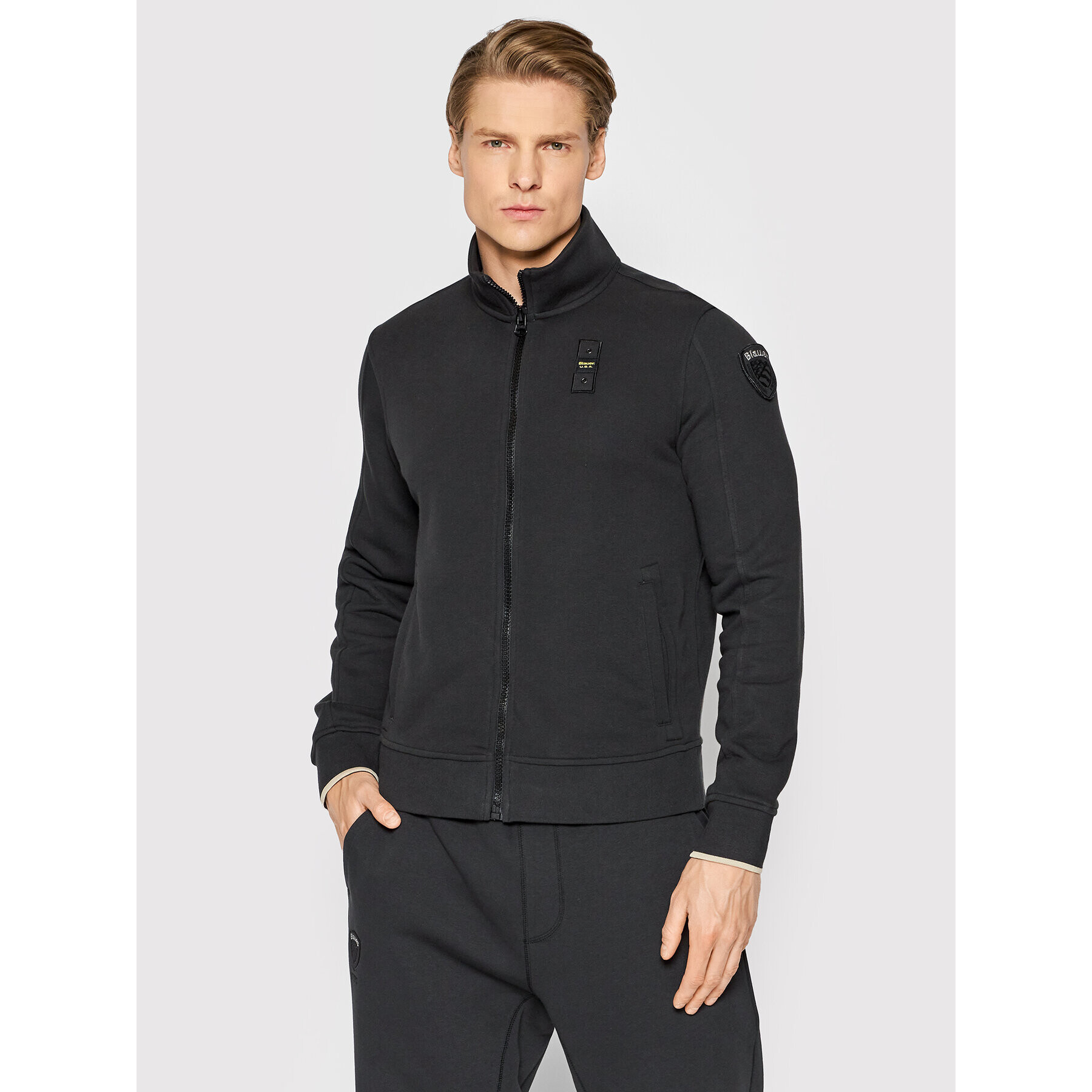 Blauer Bluză 22BLUF01134-005662 Negru Regular Fit - Pled.ro