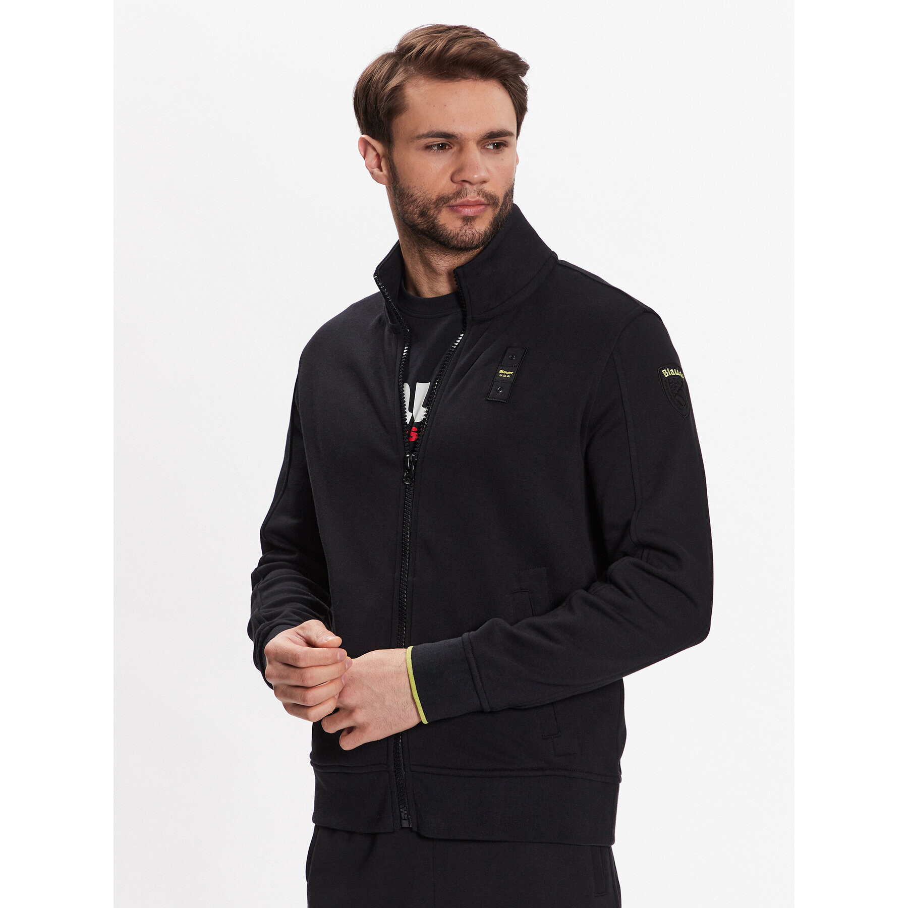 Blauer Bluză 23SBLUF01083 005662 Negru Regular Fit - Pled.ro