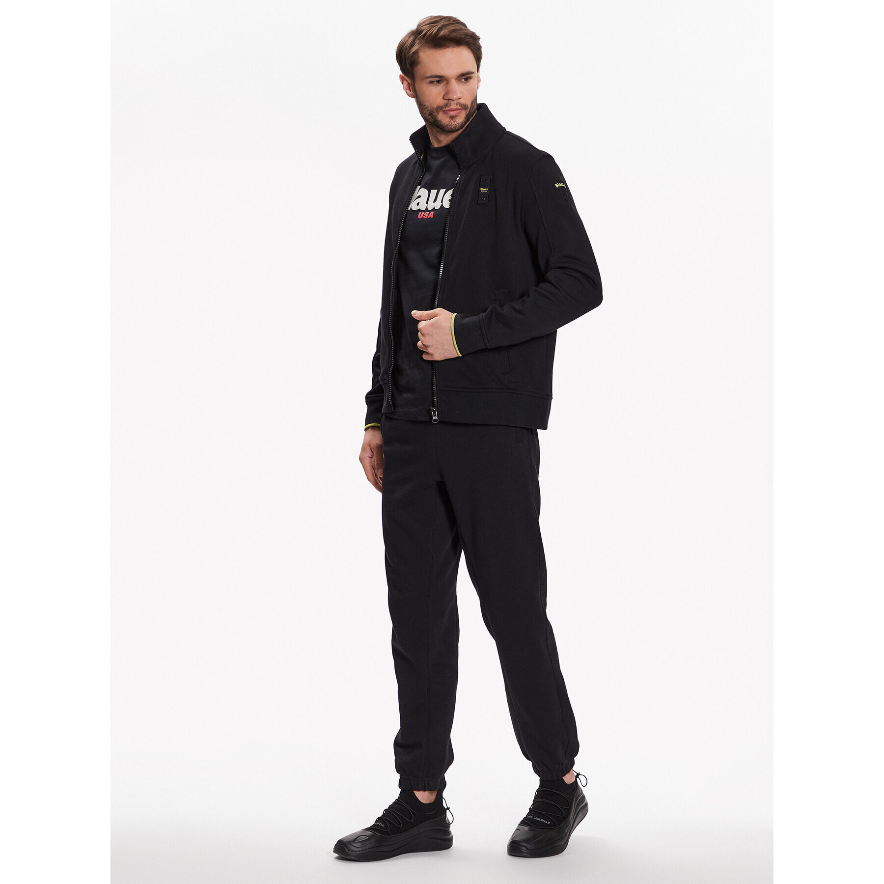 Blauer Bluză 23SBLUF01083 005662 Negru Regular Fit - Pled.ro