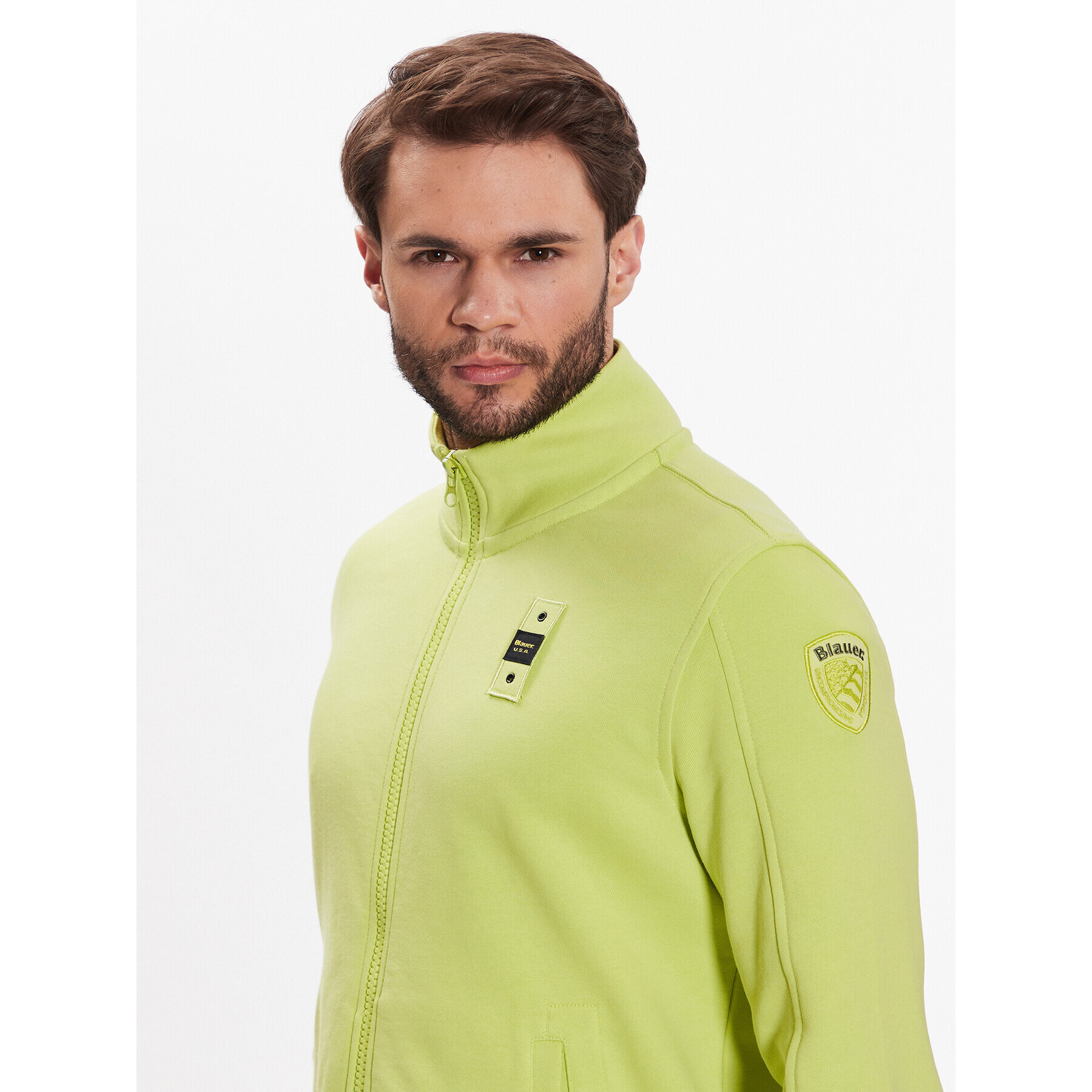 Blauer Bluză 23SBLUF01083 005662 Verde Regular Fit - Pled.ro