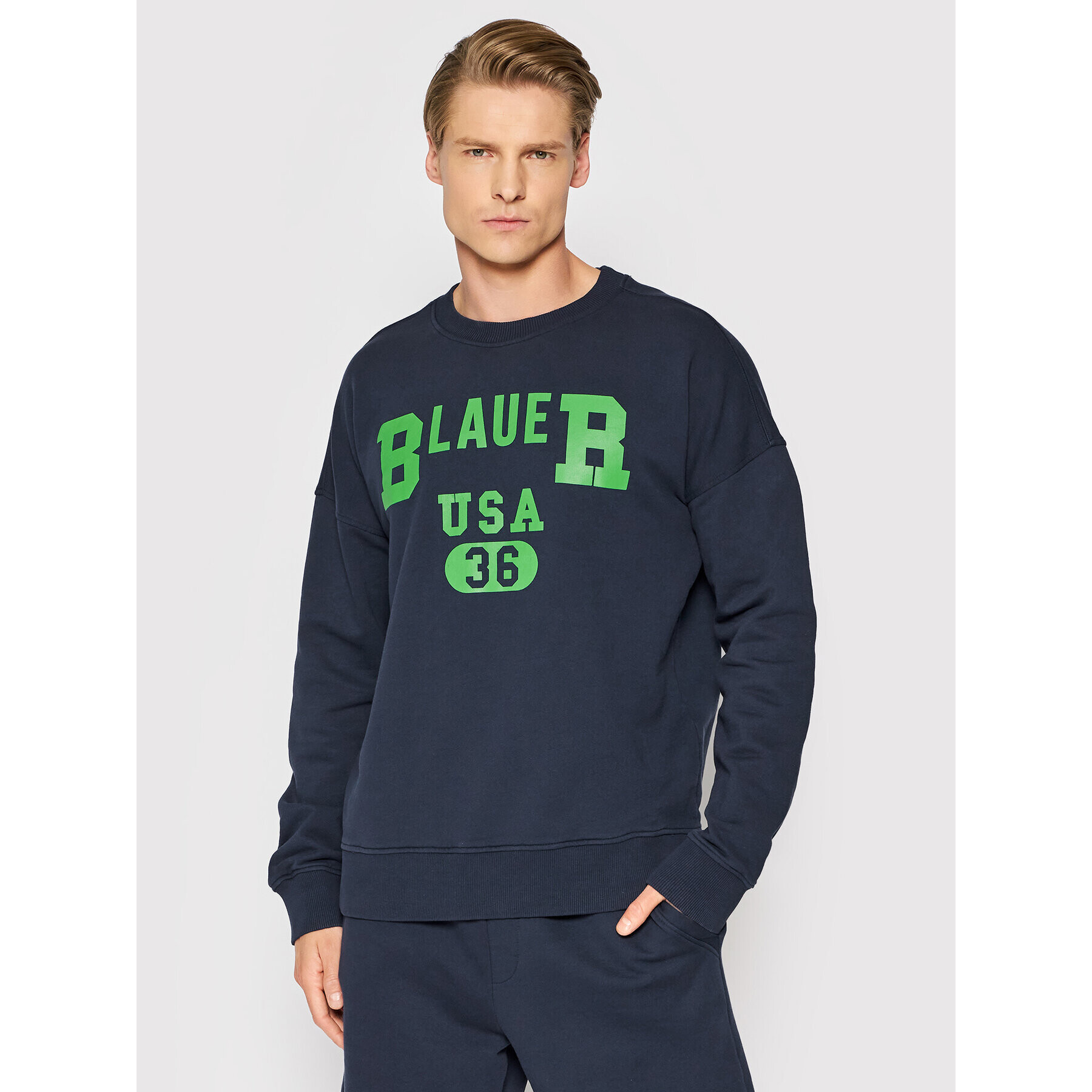 Blauer Bluză Usa 36 22SBLUF03468-006269 Bleumarin Regular Fit - Pled.ro