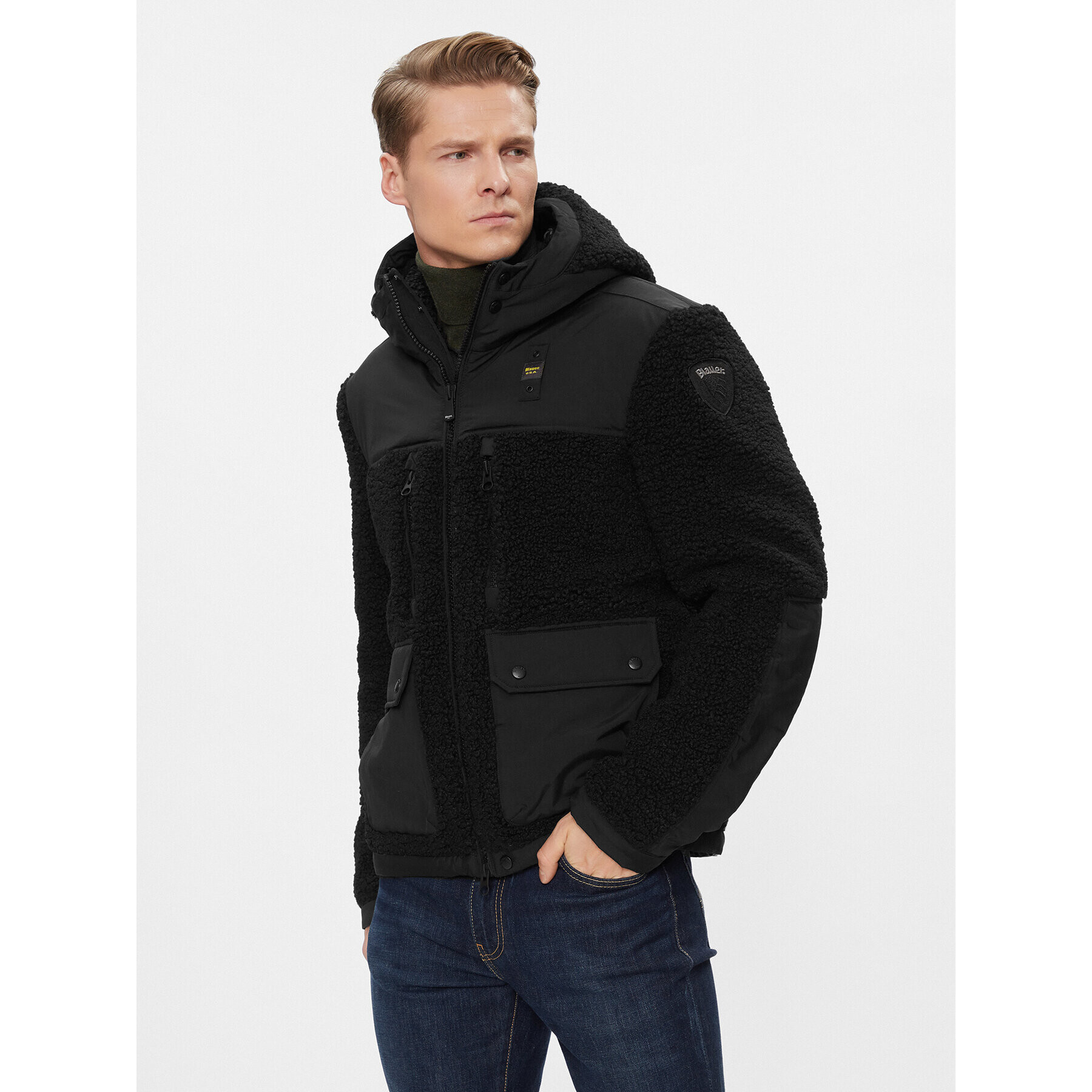 Blauer Cojoc 23WBLUC01055 Negru Regular Fit - Pled.ro