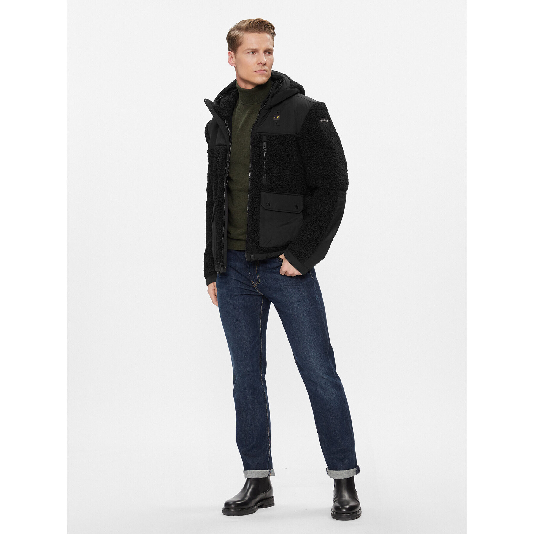 Blauer Cojoc 23WBLUC01055 Negru Regular Fit - Pled.ro