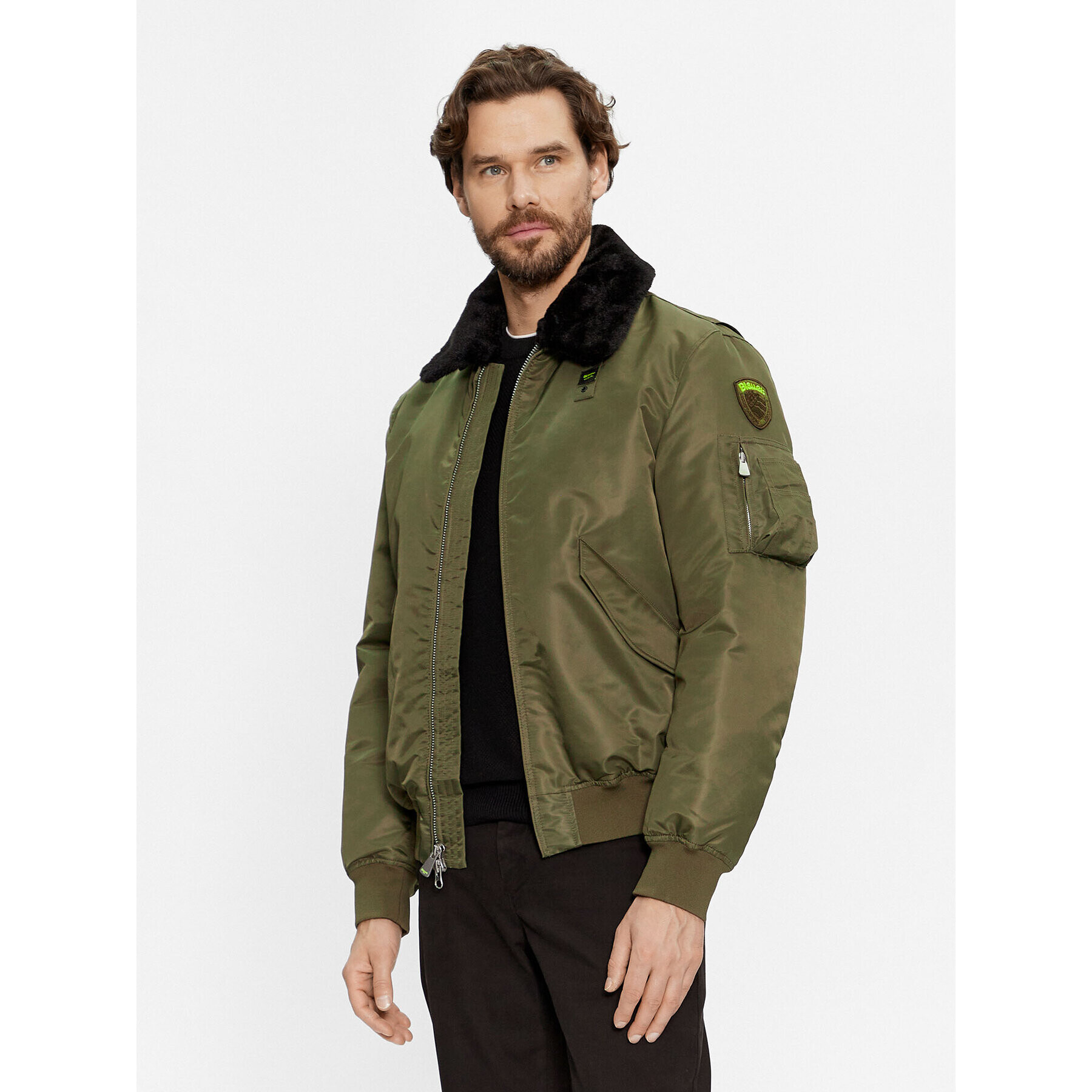 Blauer Geacă bomber 23WBLUC02132 Verde Regular Fit - Pled.ro