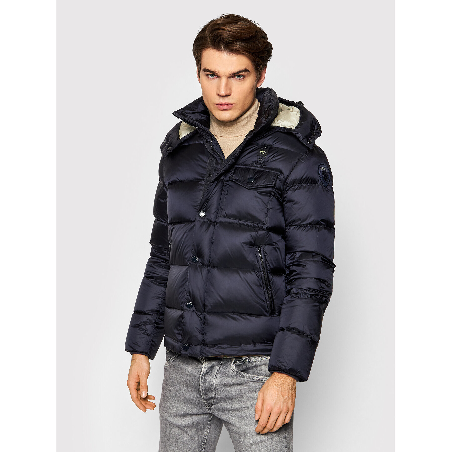 Blauer Geacă din puf 21WBLUC03065 006047 Bleumarin Regular Fit - Pled.ro