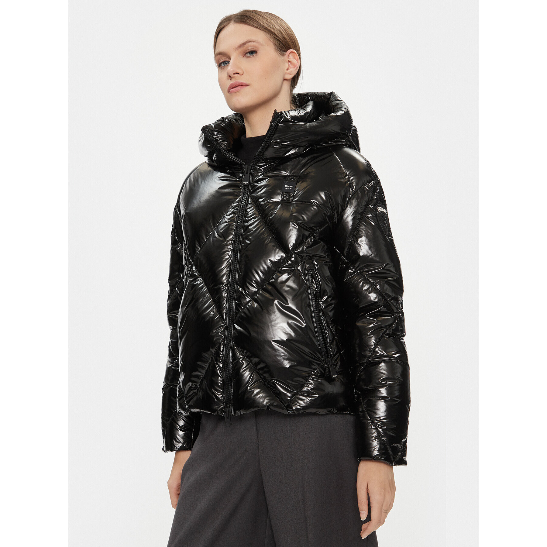 Blauer Geacă din puf 23WBLDC03027 Negru Regular Fit - Pled.ro