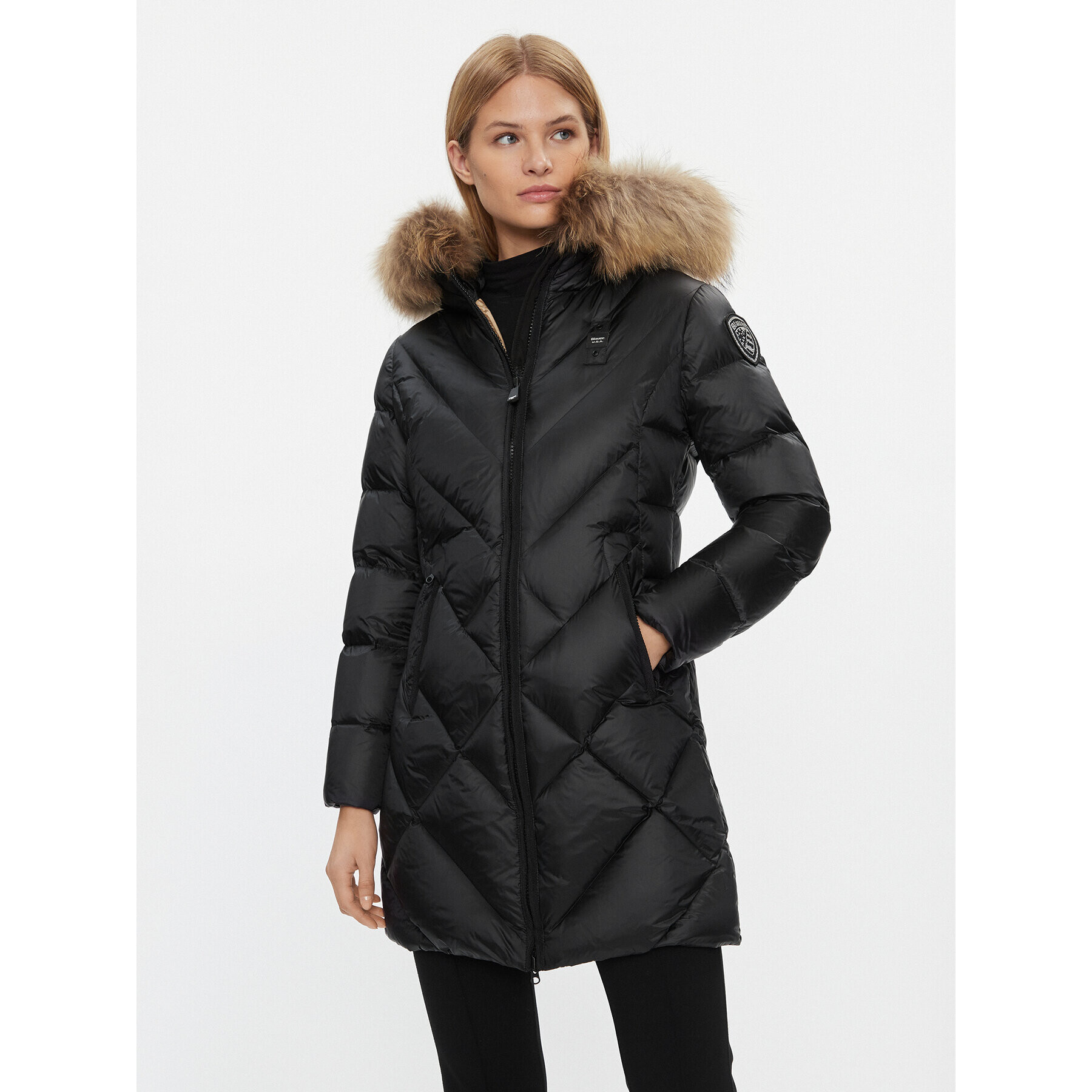 Blauer Geacă din puf 23WBLDK03140 Negru Regular Fit - Pled.ro