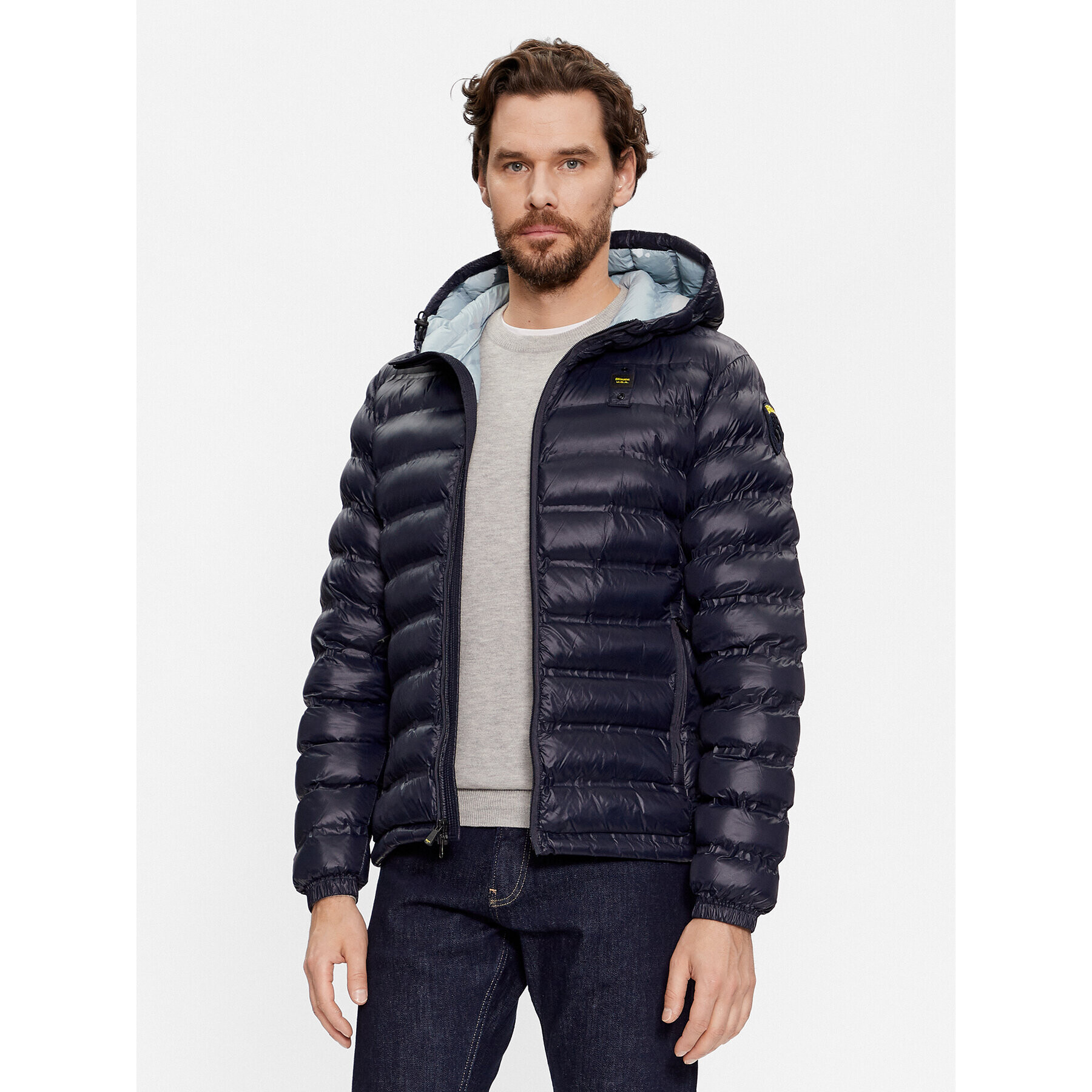 Blauer Geacă din puf 23WBLUC02079 Albastru Regular Fit - Pled.ro