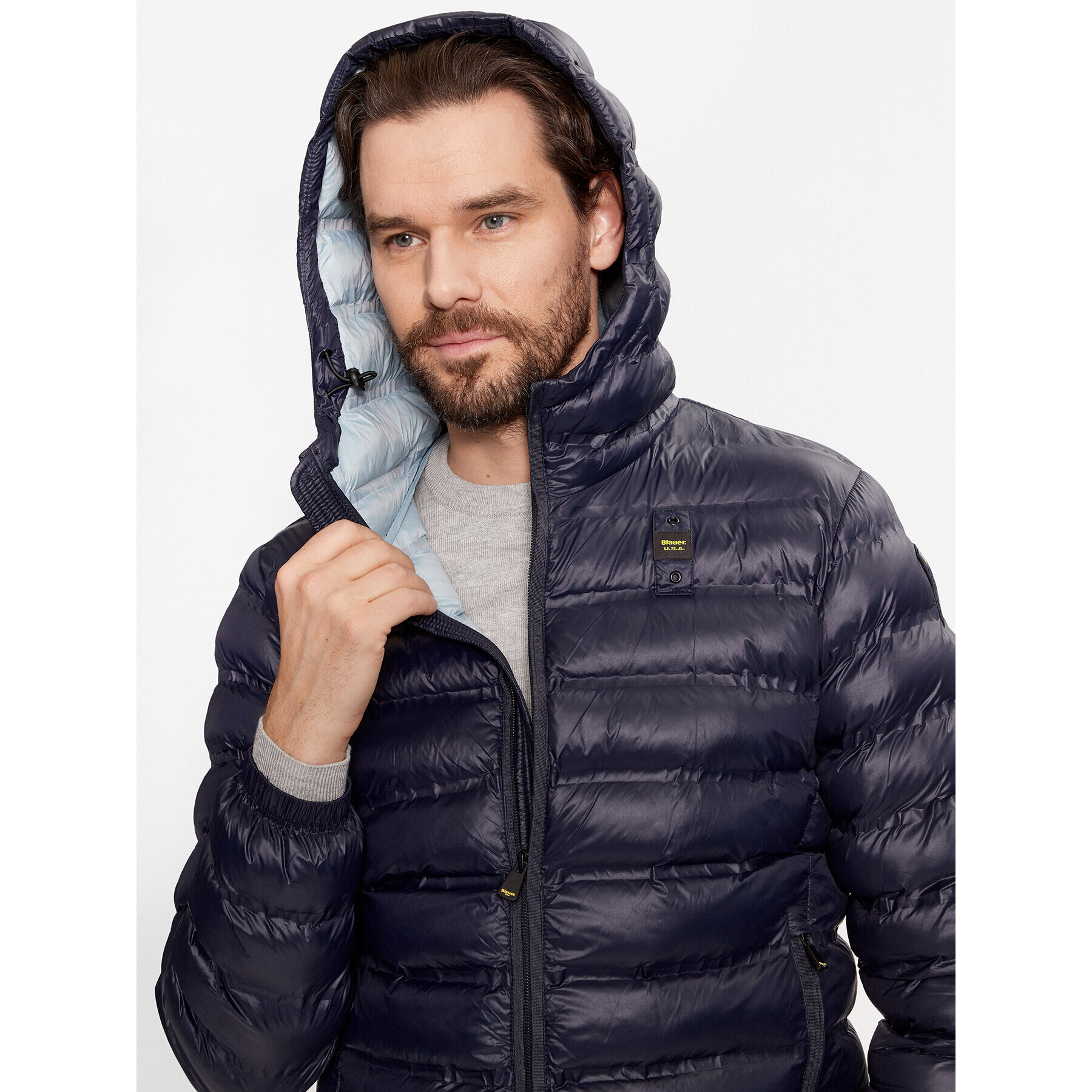 Blauer Geacă din puf 23WBLUC02079 Albastru Regular Fit - Pled.ro