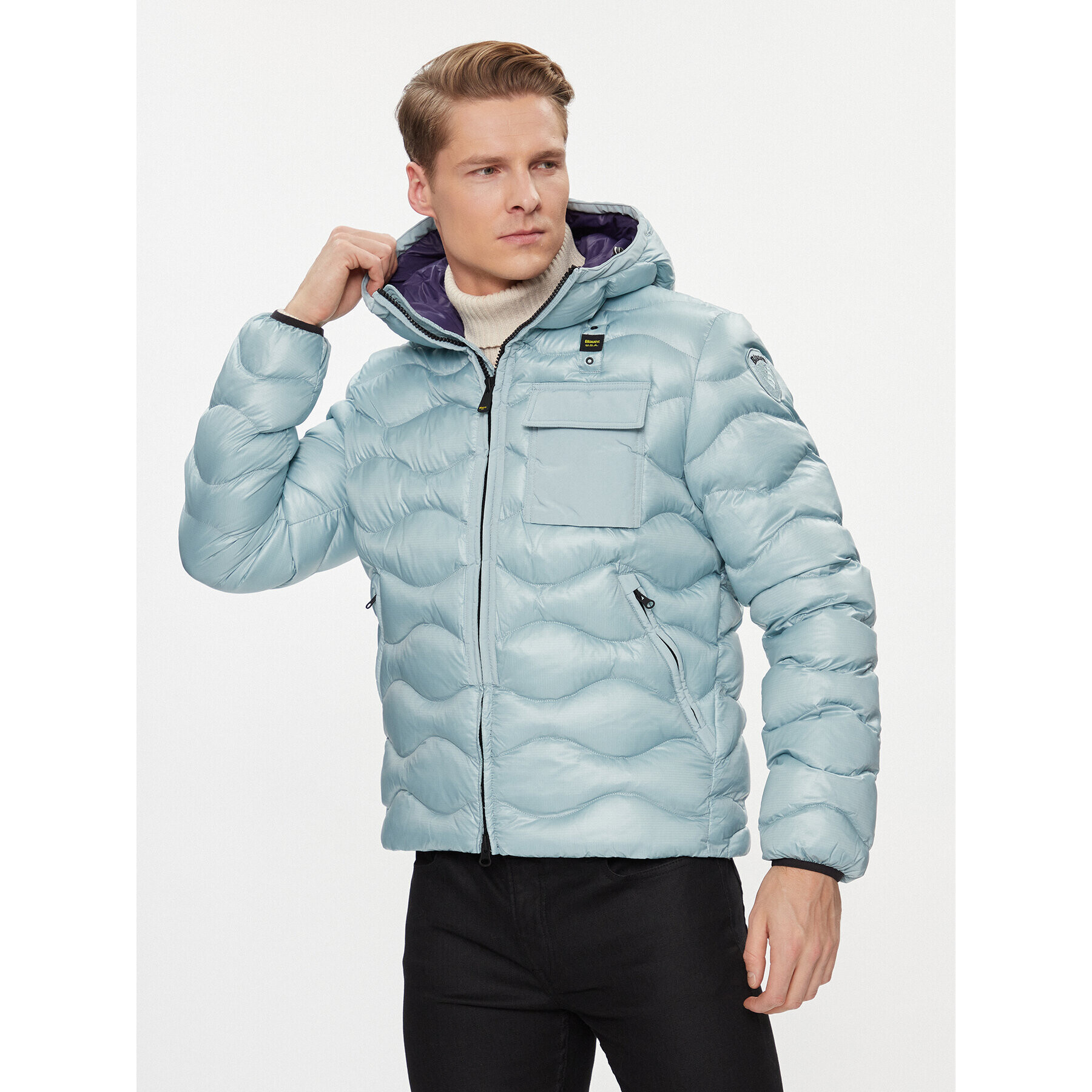 Blauer Geacă din puf 23WBLUC02084 Albastru Regular Fit - Pled.ro