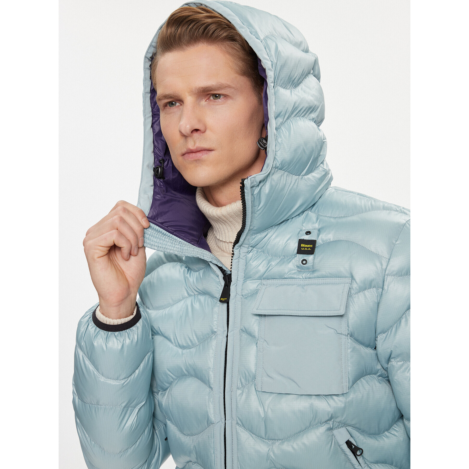 Blauer Geacă din puf 23WBLUC02084 Albastru Regular Fit - Pled.ro