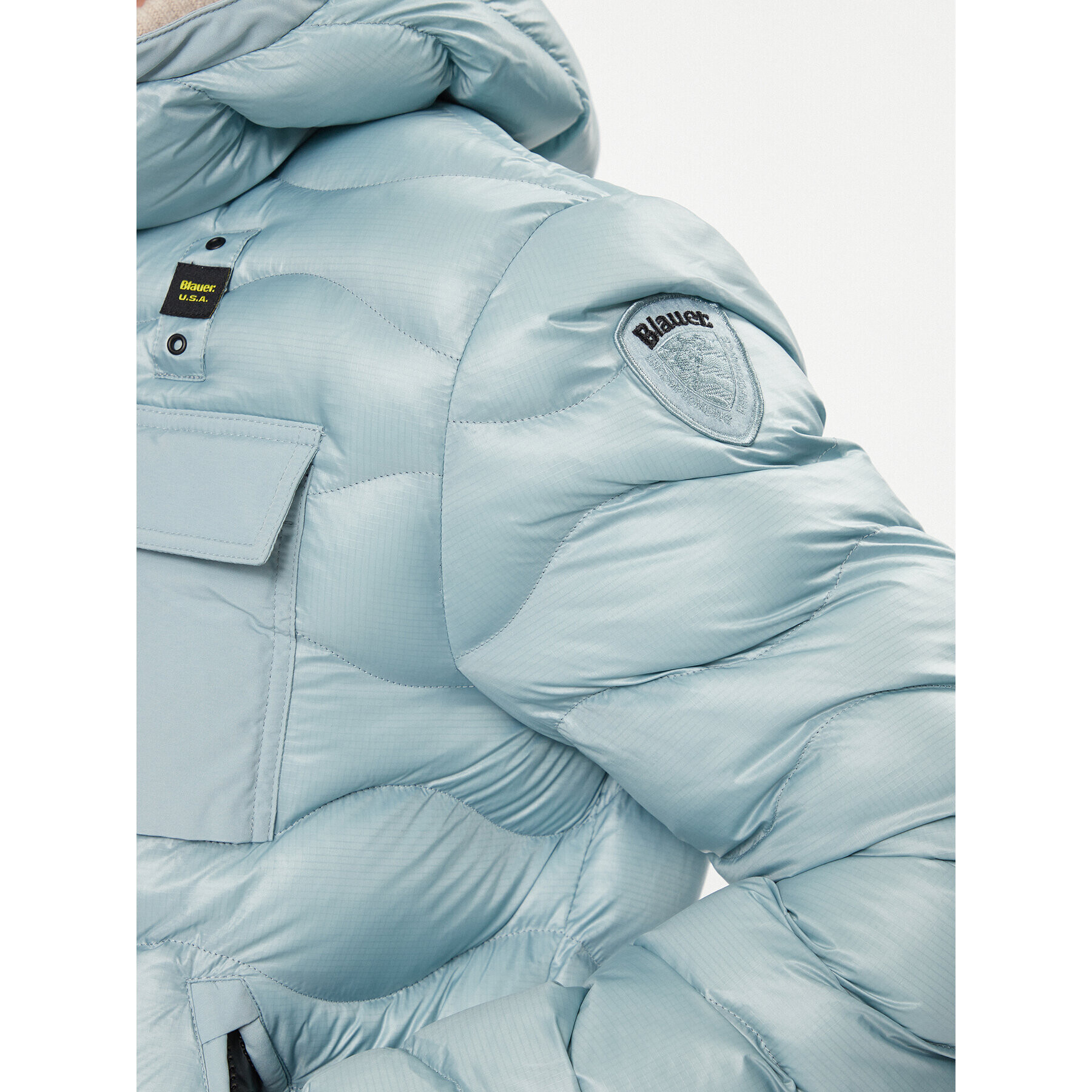 Blauer Geacă din puf 23WBLUC02084 Albastru Regular Fit - Pled.ro