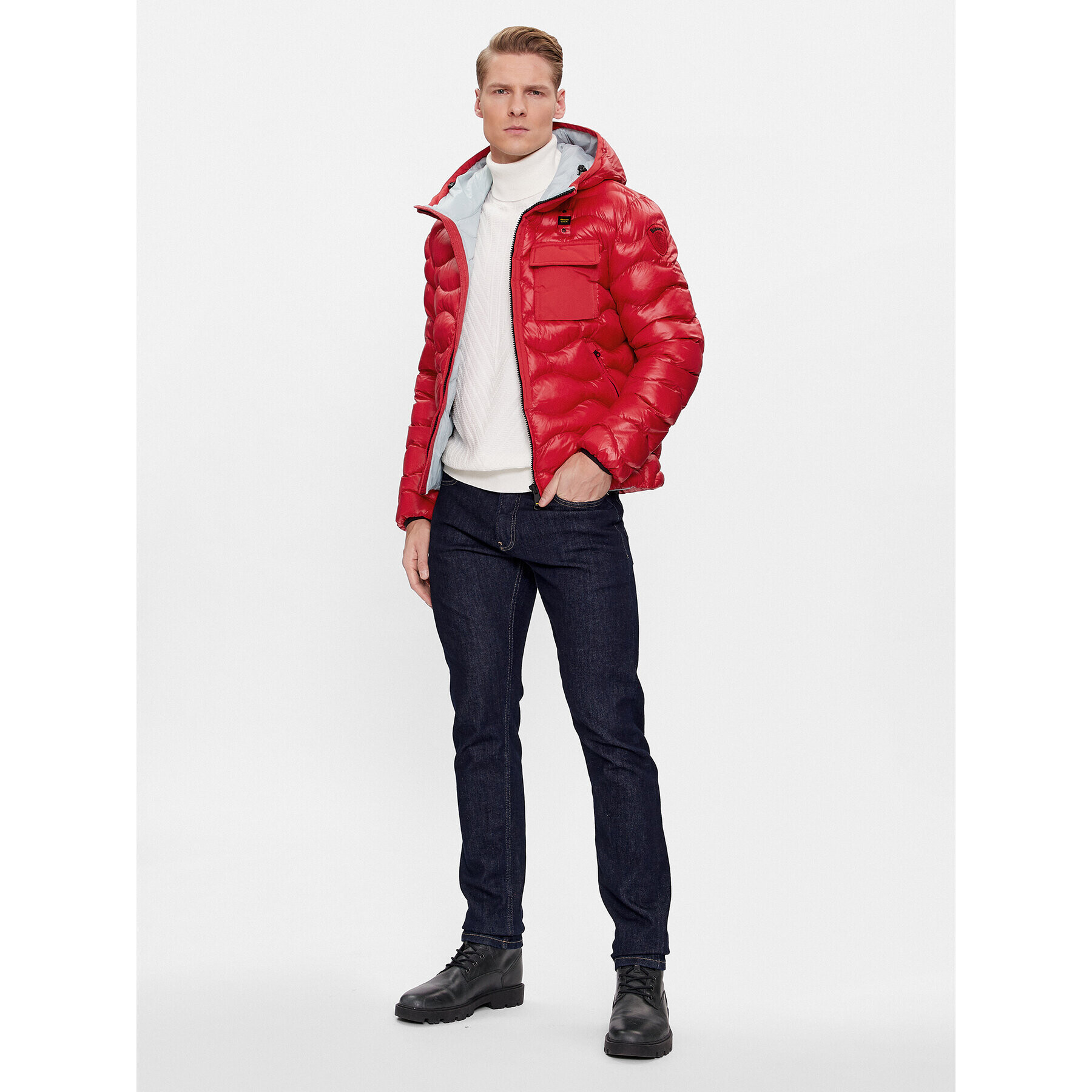 Blauer Geacă din puf 23WBLUC02084 Roșu Regular Fit - Pled.ro