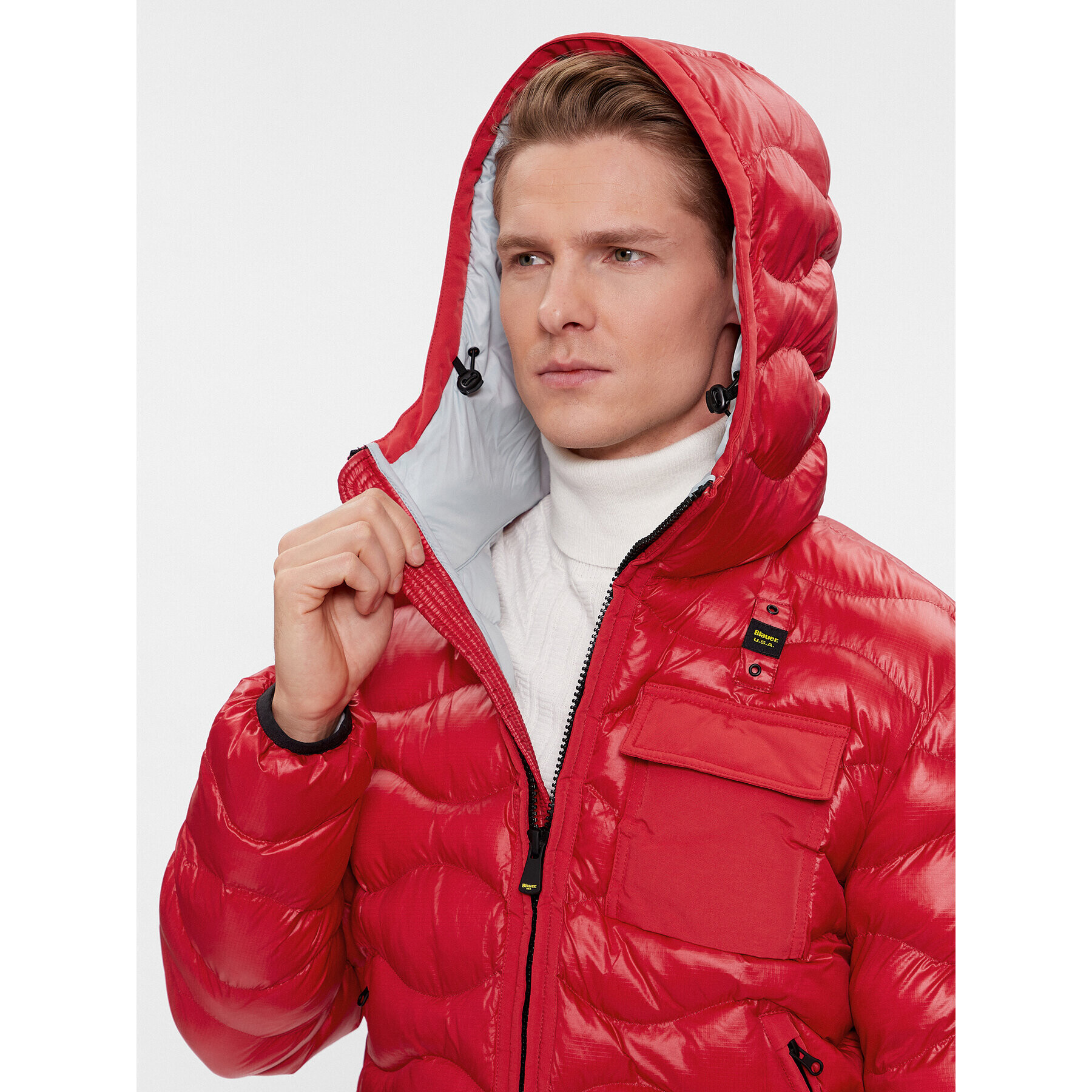 Blauer Geacă din puf 23WBLUC02084 Roșu Regular Fit - Pled.ro