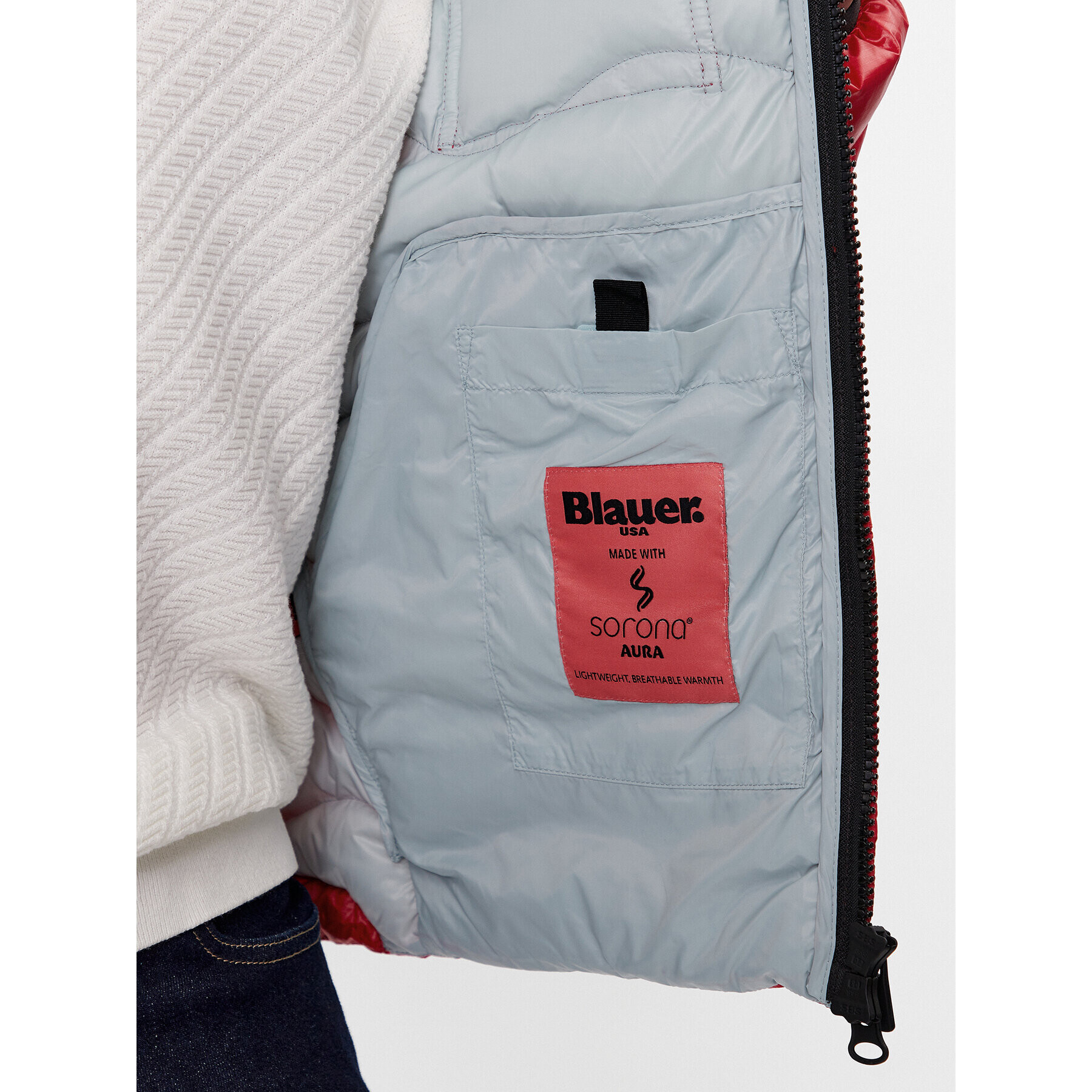 Blauer Geacă din puf 23WBLUC02084 Roșu Regular Fit - Pled.ro