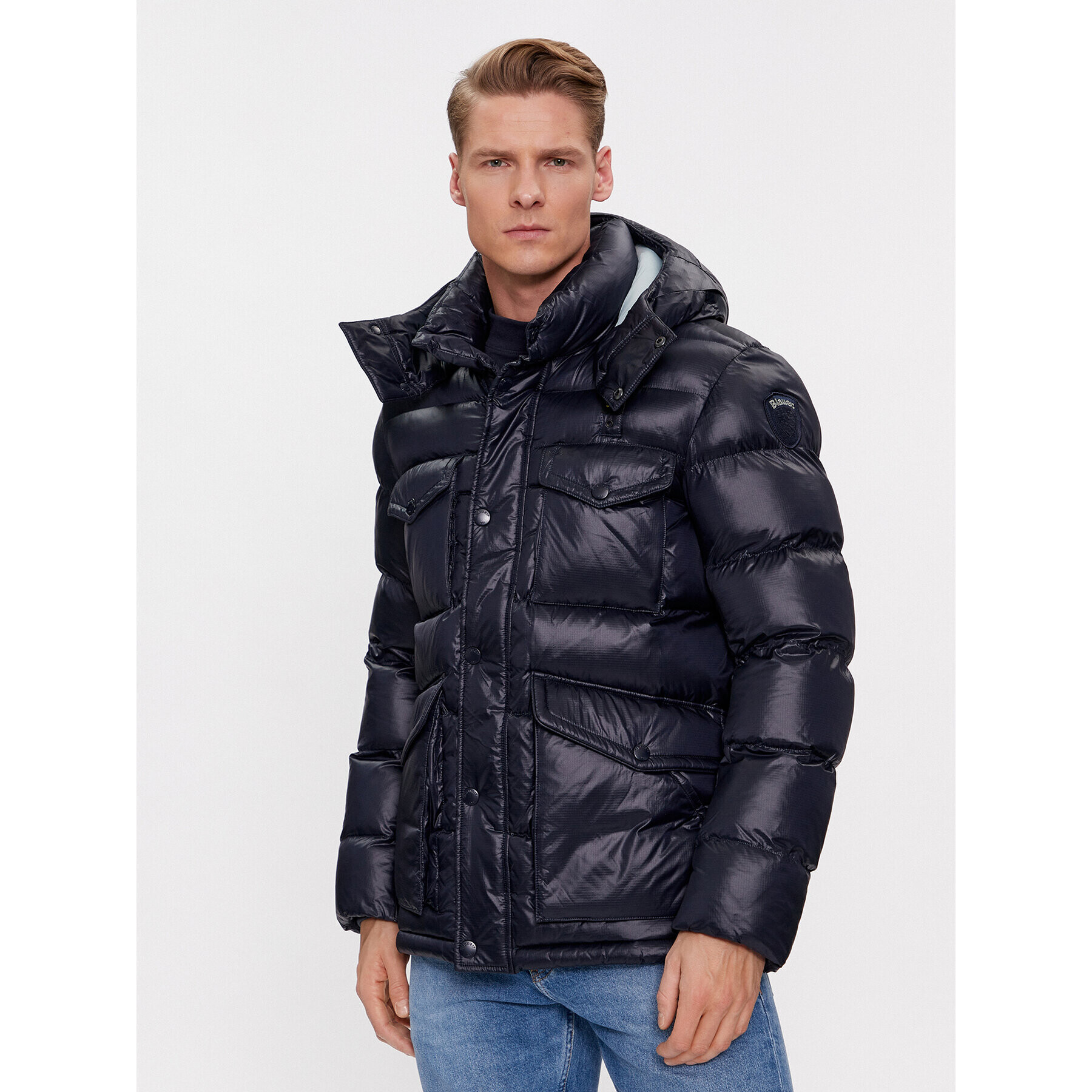 Blauer Geacă din puf 23WBLUC02236 Albastru Regular Fit - Pled.ro