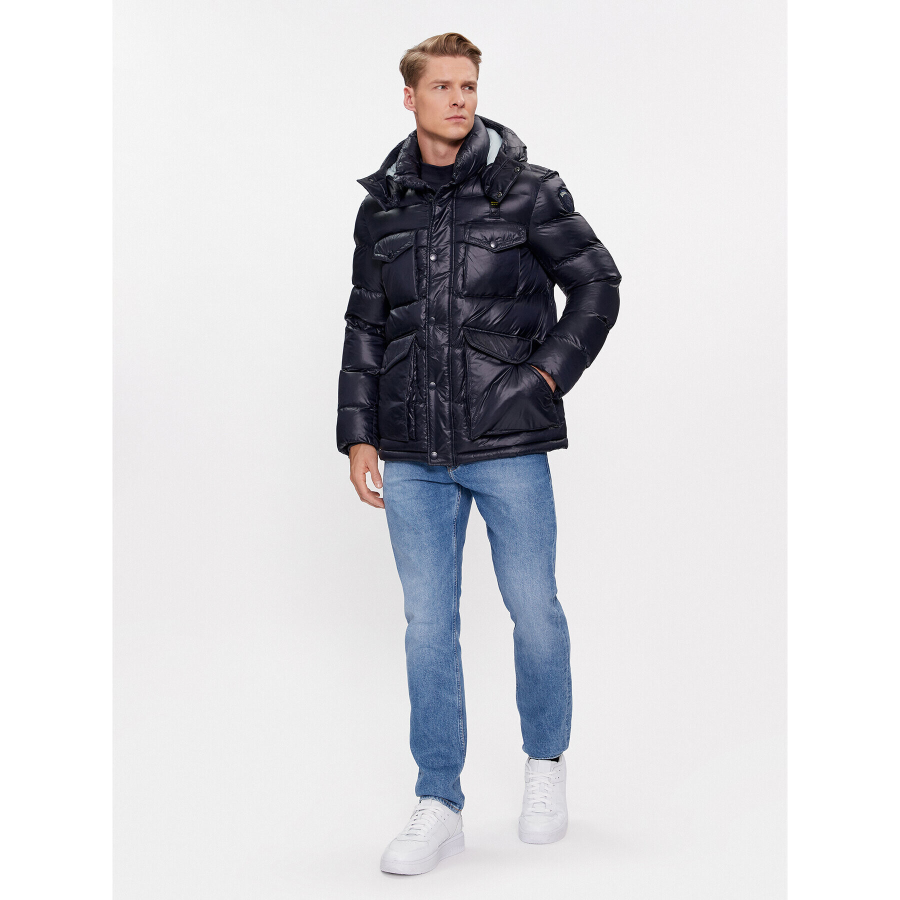 Blauer Geacă din puf 23WBLUC02236 Albastru Regular Fit - Pled.ro