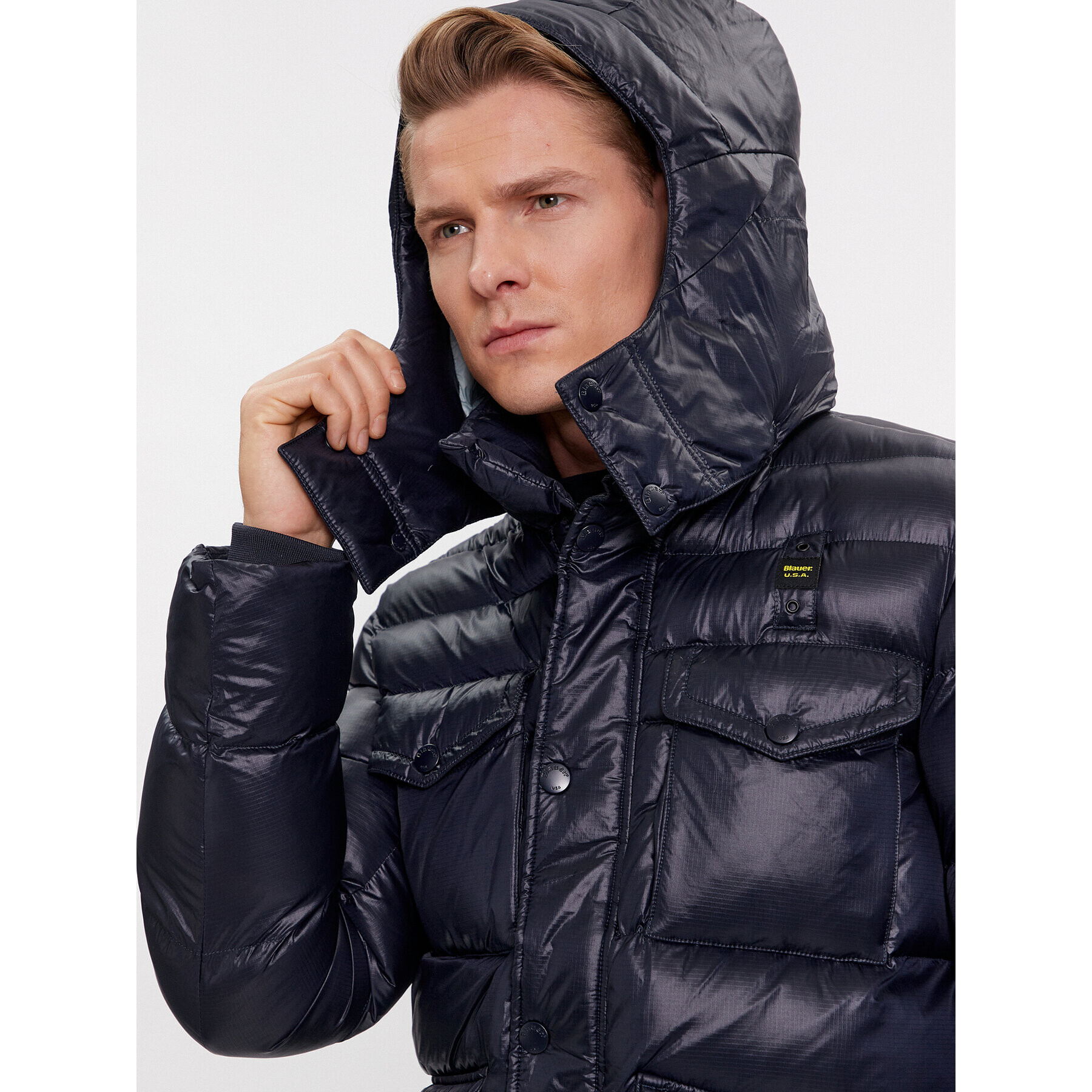 Blauer Geacă din puf 23WBLUC02236 Albastru Regular Fit - Pled.ro