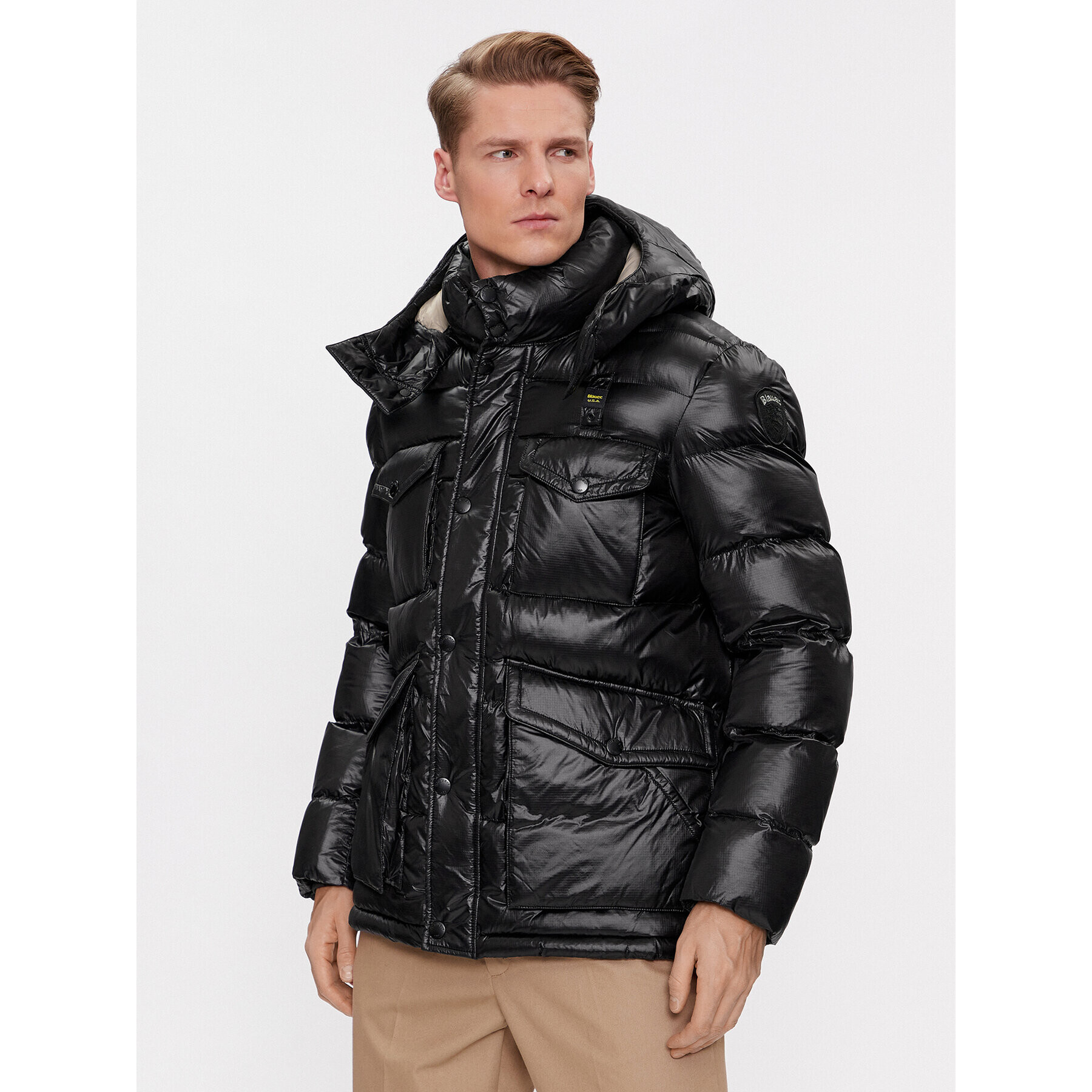 Blauer Geacă din puf 23WBLUC02236 Negru Regular Fit - Pled.ro