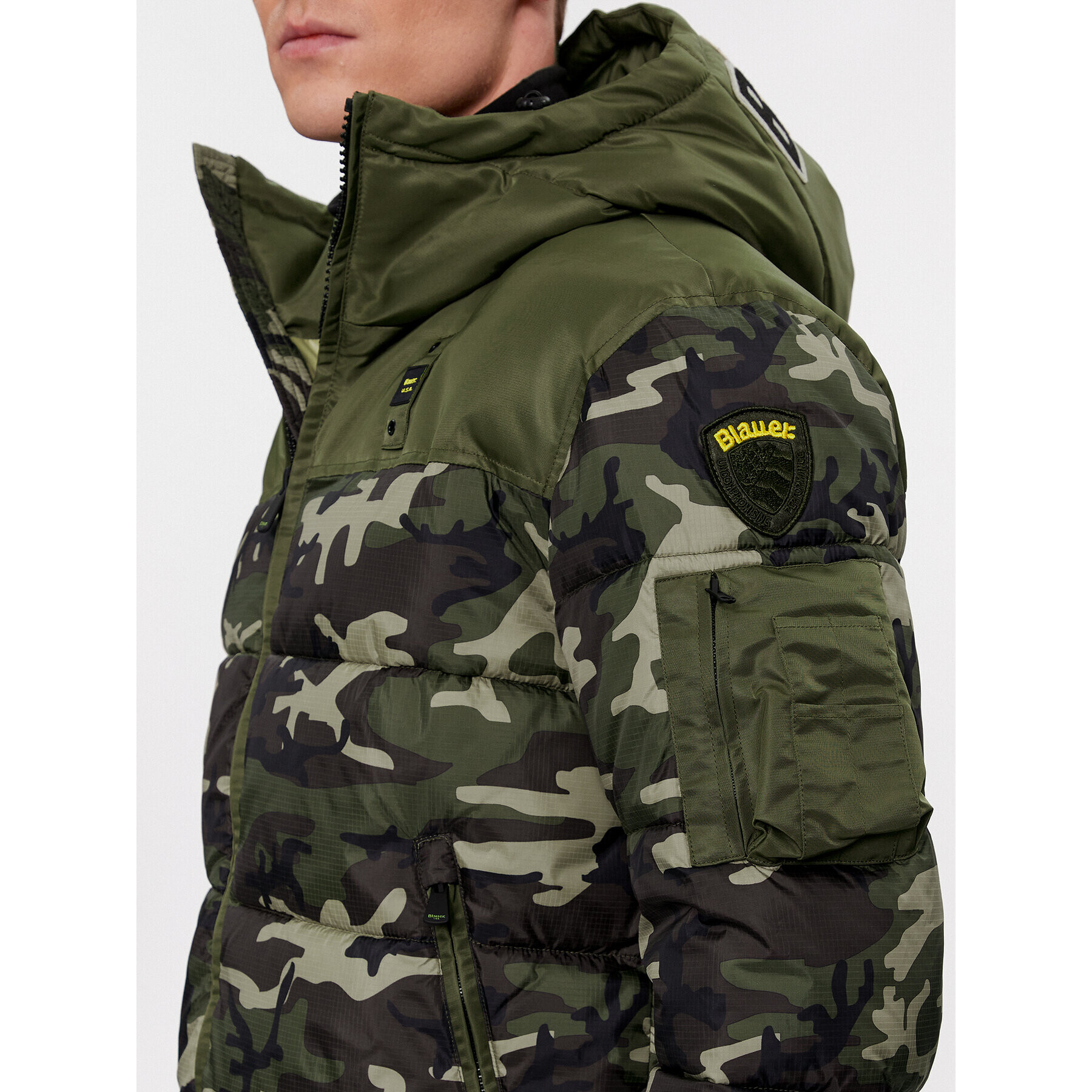 Blauer Geacă din puf 23WBLUC02322 Verde Regular Fit - Pled.ro