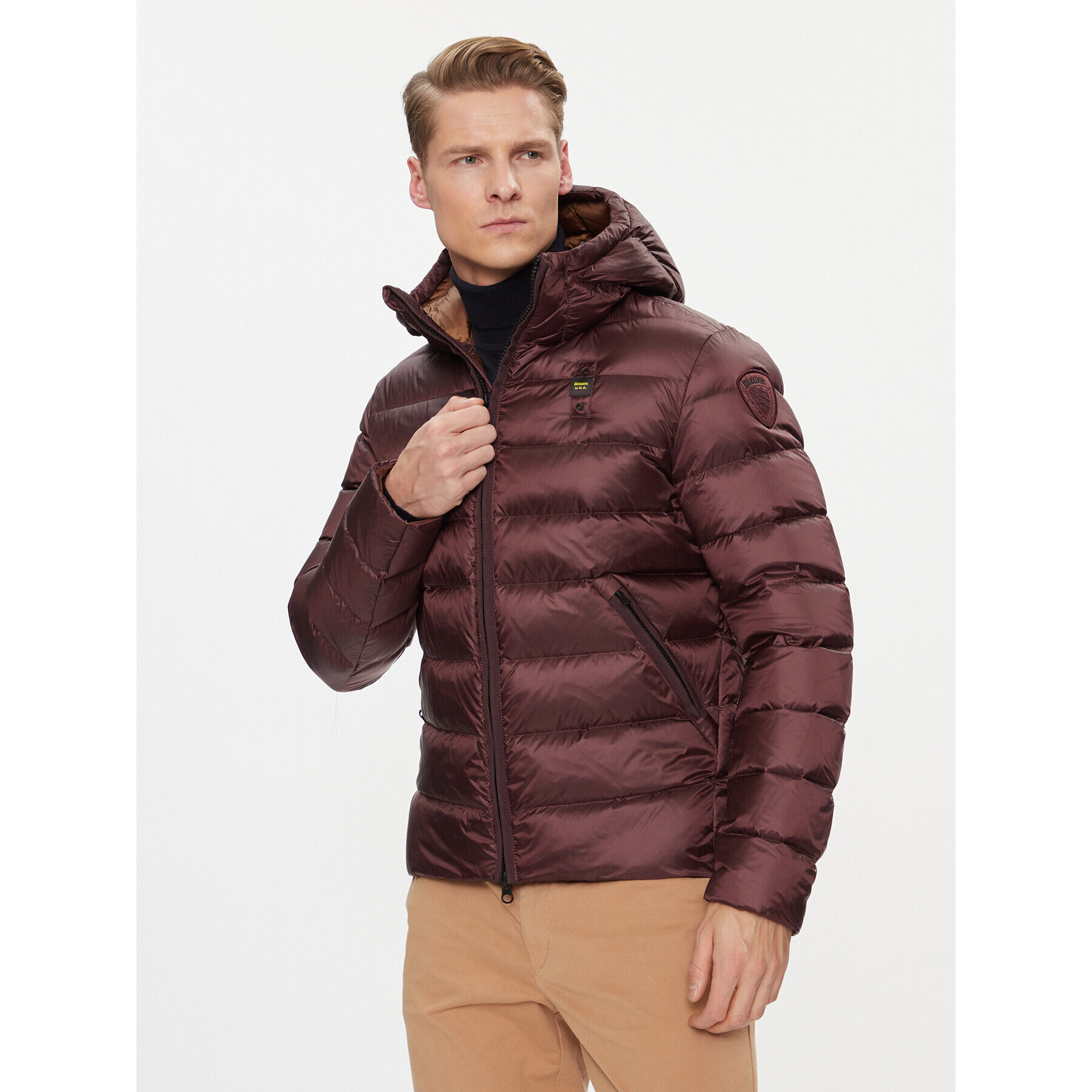 Blauer Geacă din puf 23WBLUC03075 Maro Regular Fit - Pled.ro