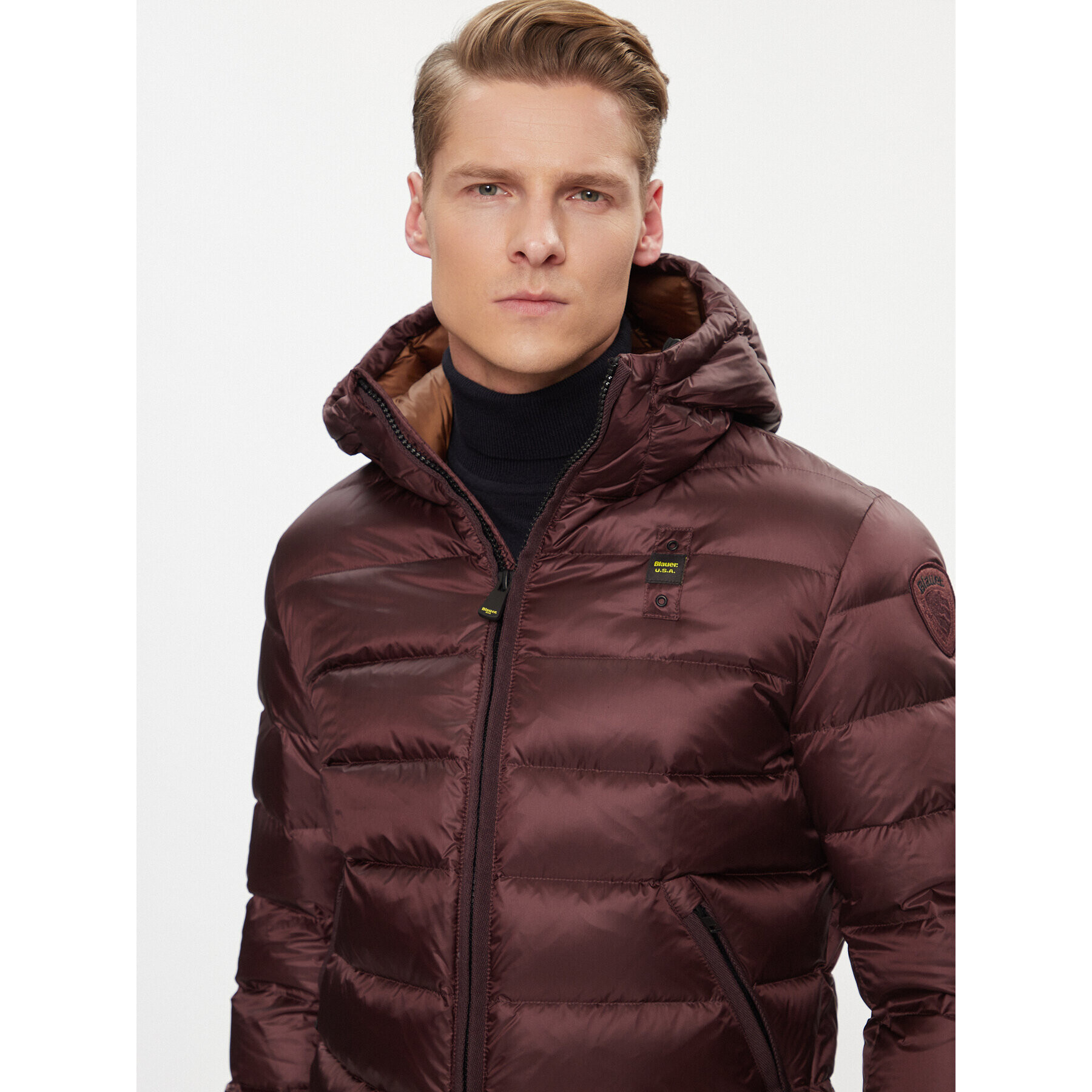 Blauer Geacă din puf 23WBLUC03075 Maro Regular Fit - Pled.ro