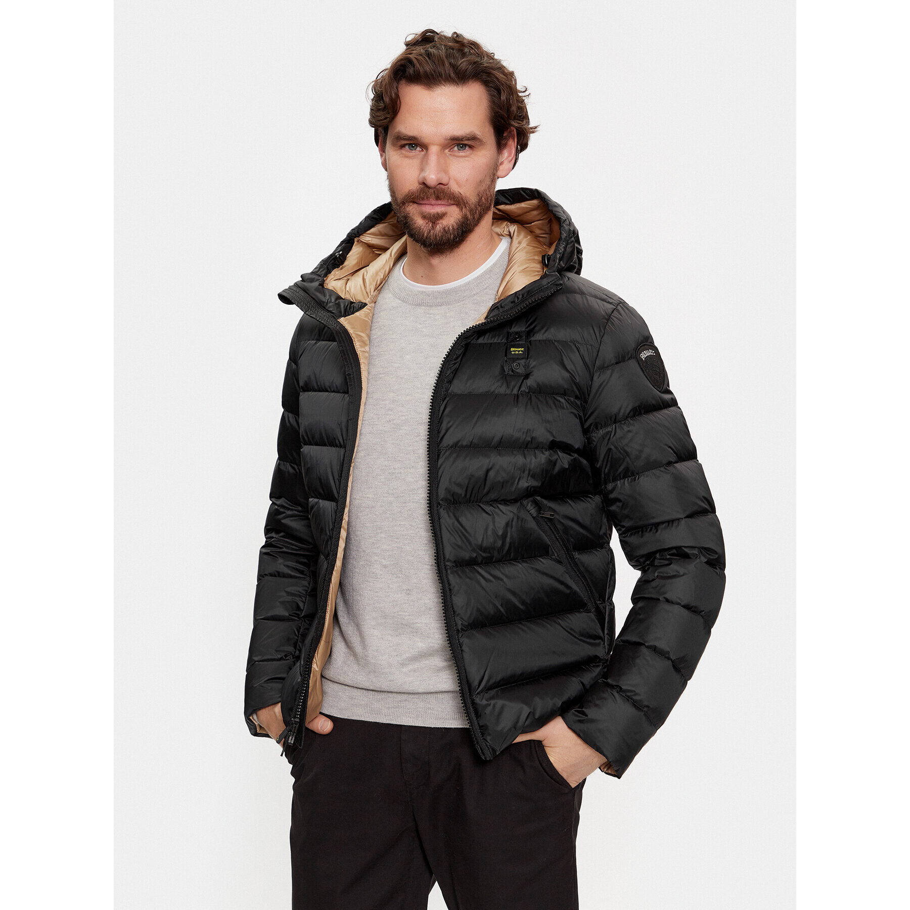 Blauer Geacă din puf 23WBLUC03075 Negru Regular Fit - Pled.ro