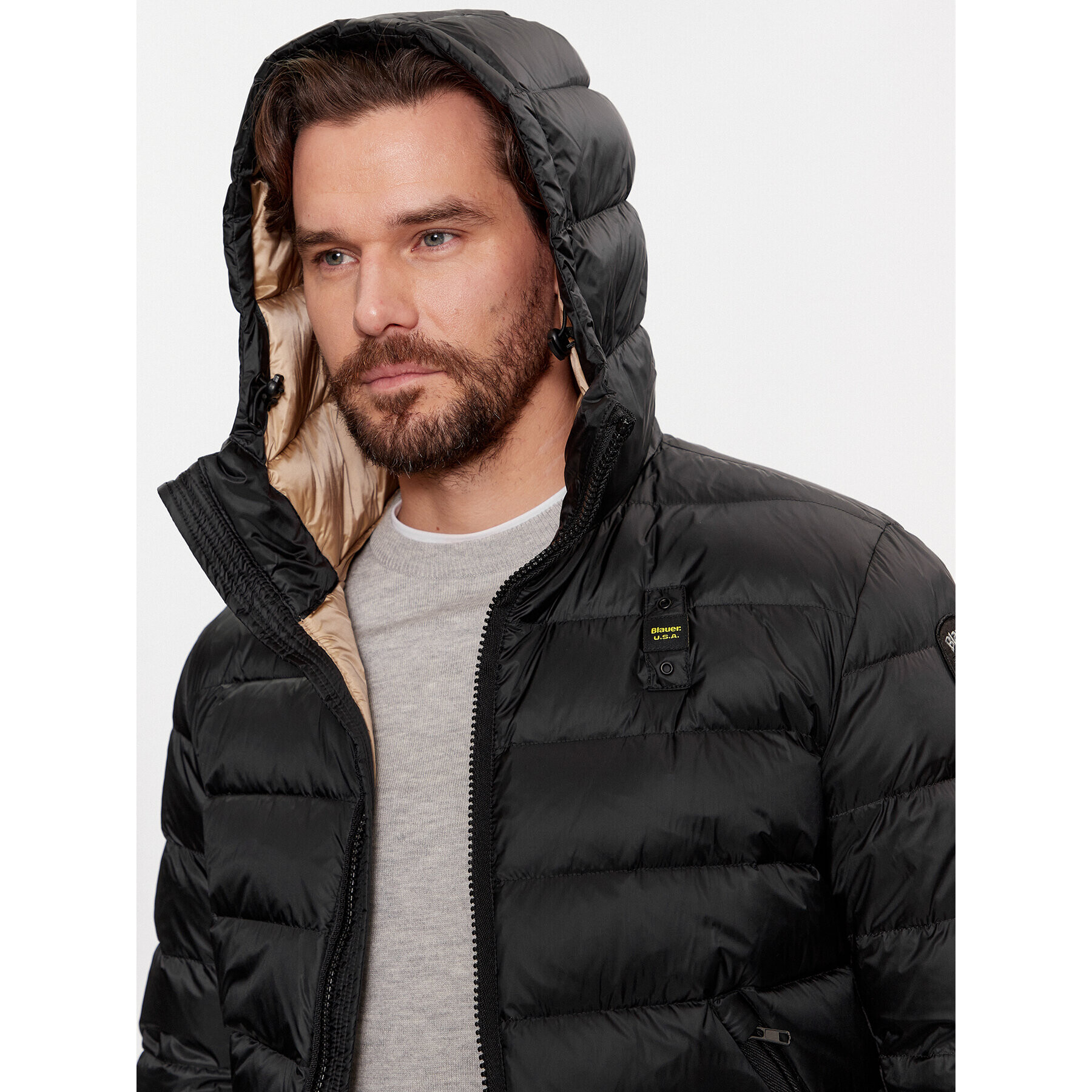 Blauer Geacă din puf 23WBLUC03075 Negru Regular Fit - Pled.ro