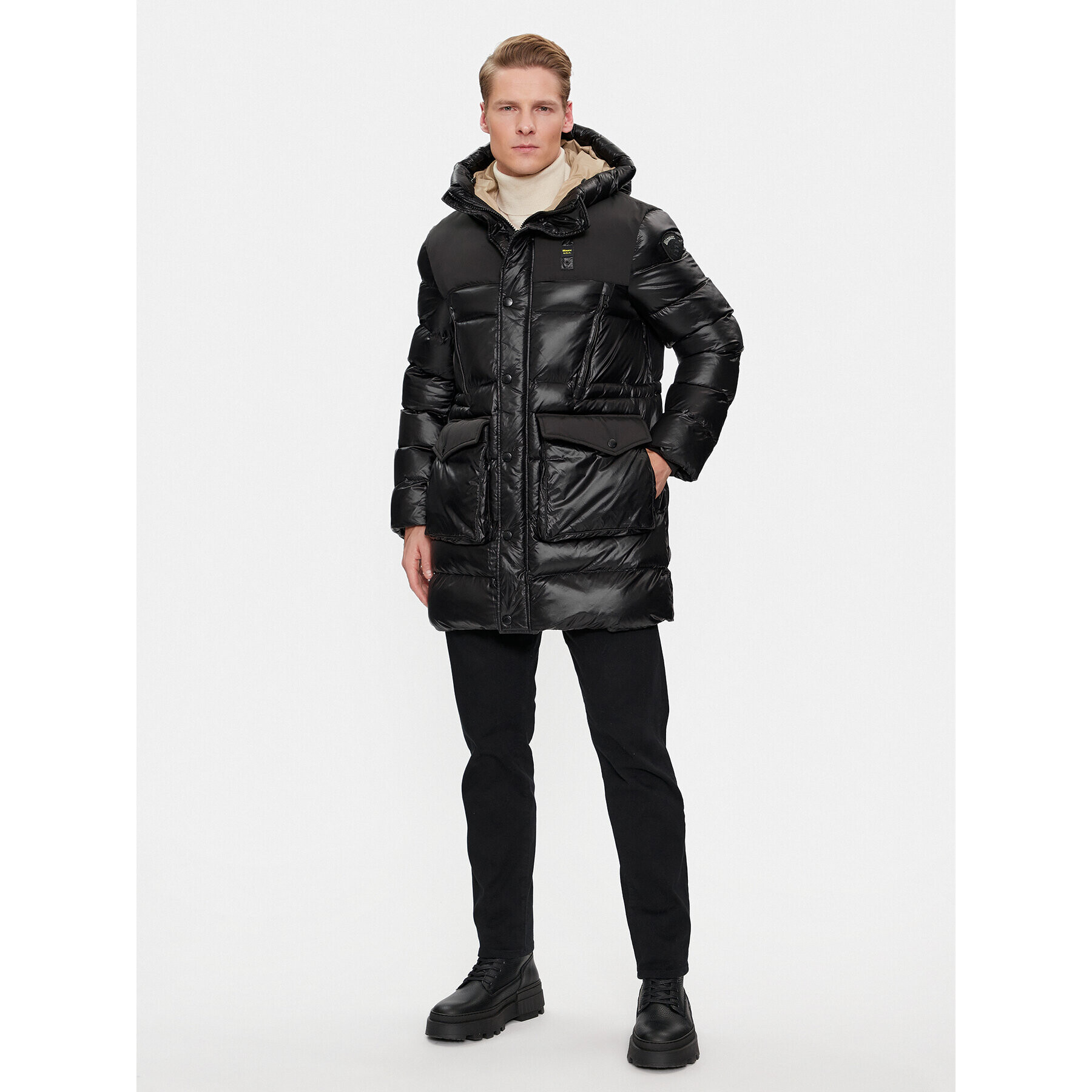 Blauer Geacă din puf 23WBLUK02082 Negru Regular Fit - Pled.ro