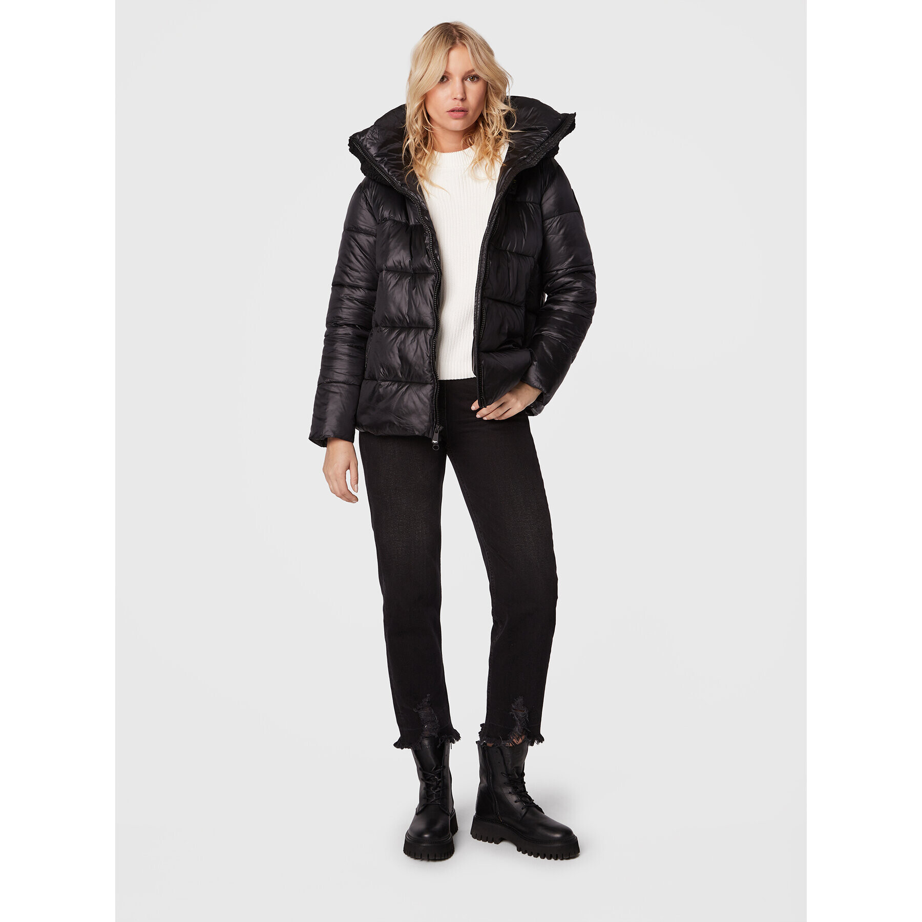 Blauer Geacă din puf BLDC02245 006374 Negru Regular Fit - Pled.ro