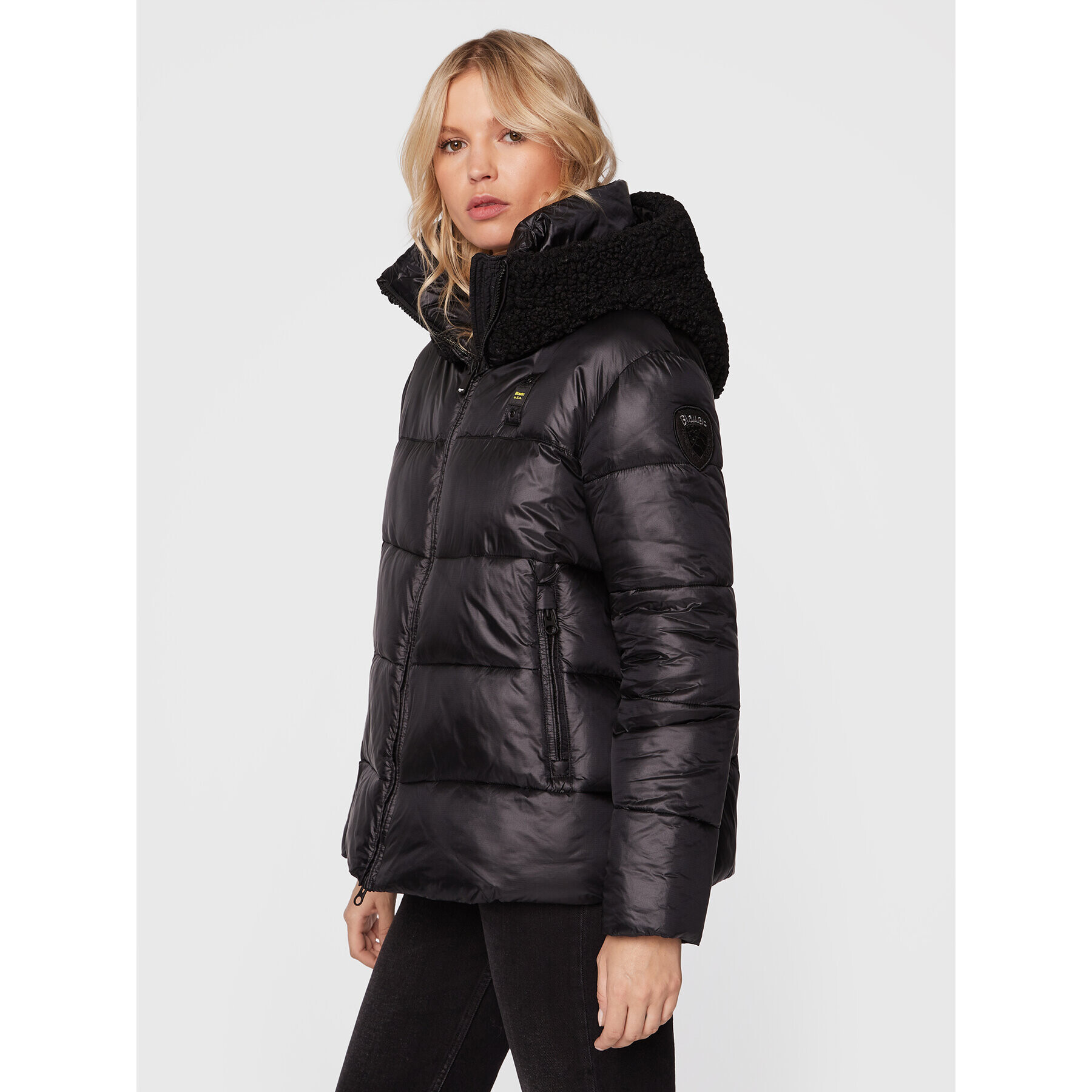 Blauer Geacă din puf BLDC02245 006374 Negru Regular Fit - Pled.ro