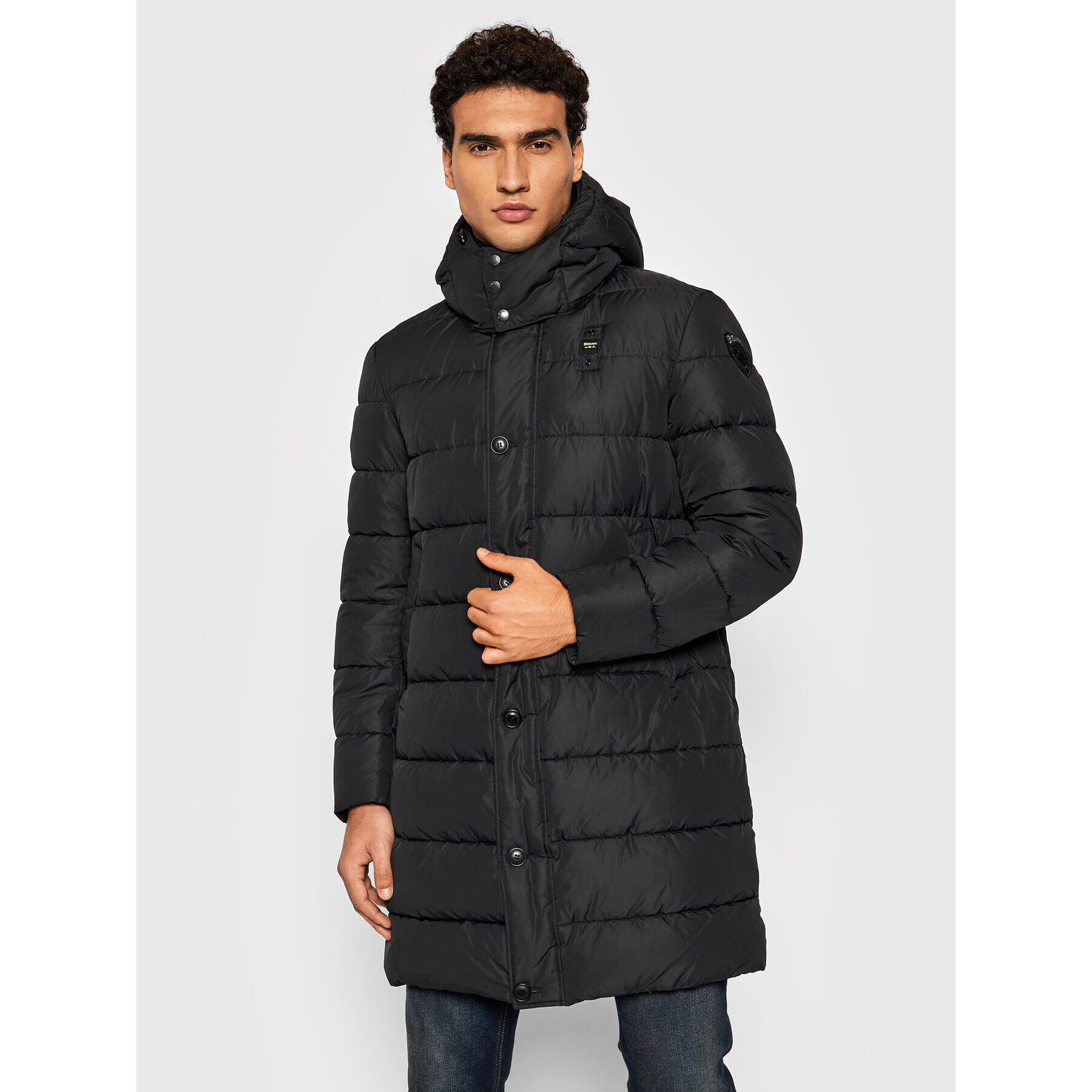 Blauer Geacă din puf Christian 21WBLUK02083 006070 Negru Regular Fit - Pled.ro