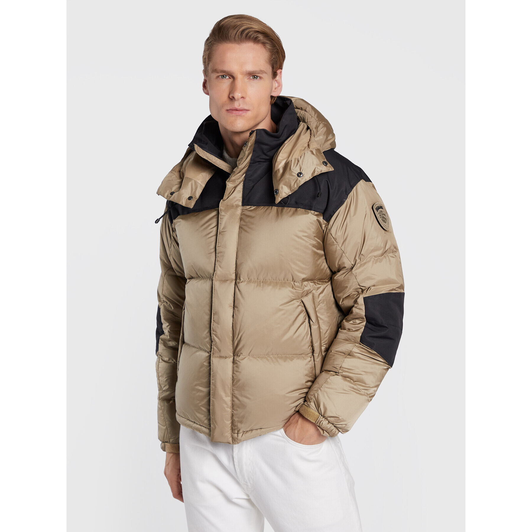 Blauer Geacă din puf Emerson BLUC03217 006365 Bej Regular Fit - Pled.ro