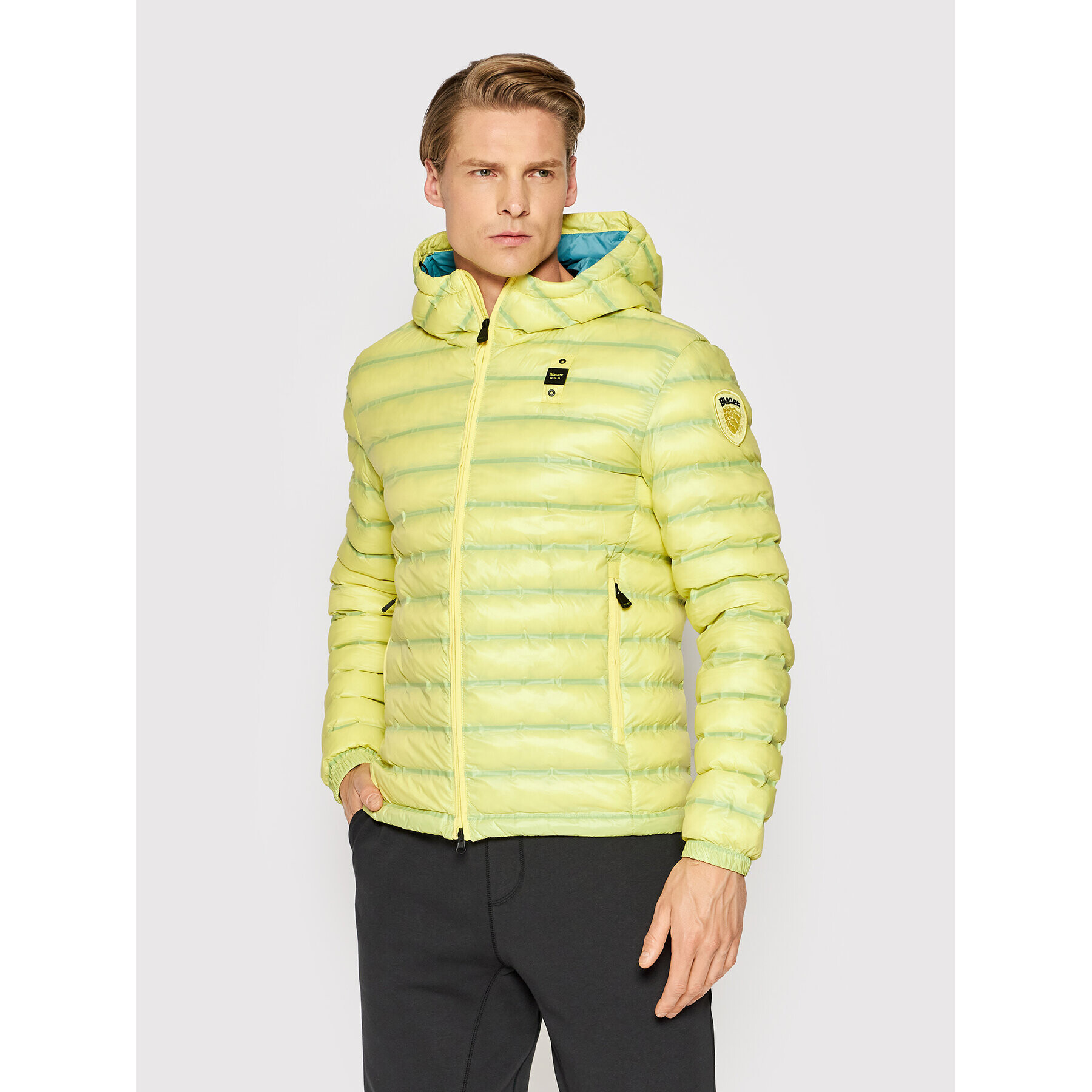 Blauer Geacă din puf Everett BLUC02014 006100 Verde Regular Fit - Pled.ro