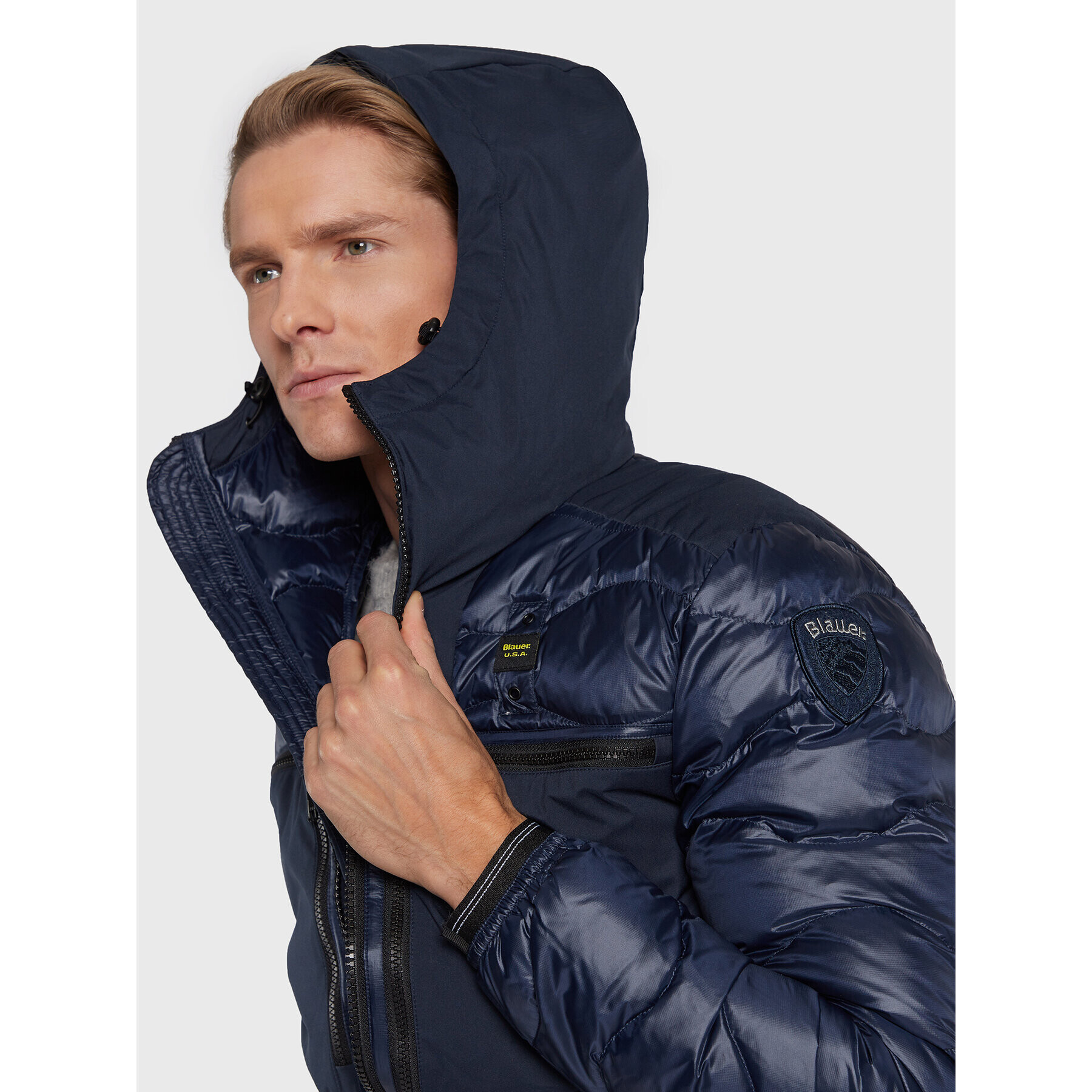 Blauer Geacă din puf Kent BLUC03013 006355 Bleumarin Regular Fit - Pled.ro