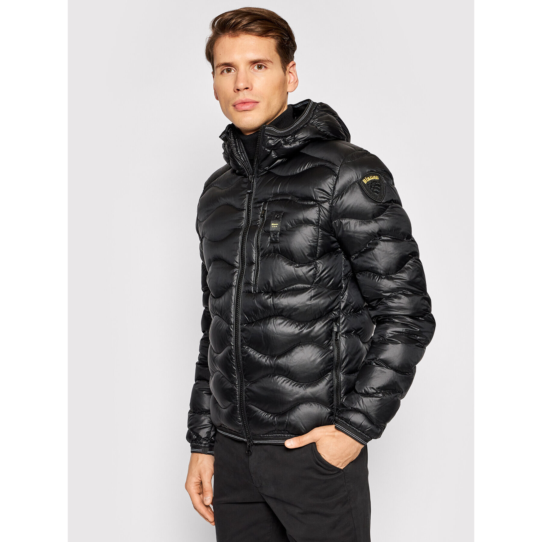 Blauer Geacă din puf Maurice 21WBLUC03080 004719 Negru Regular Fit - Pled.ro