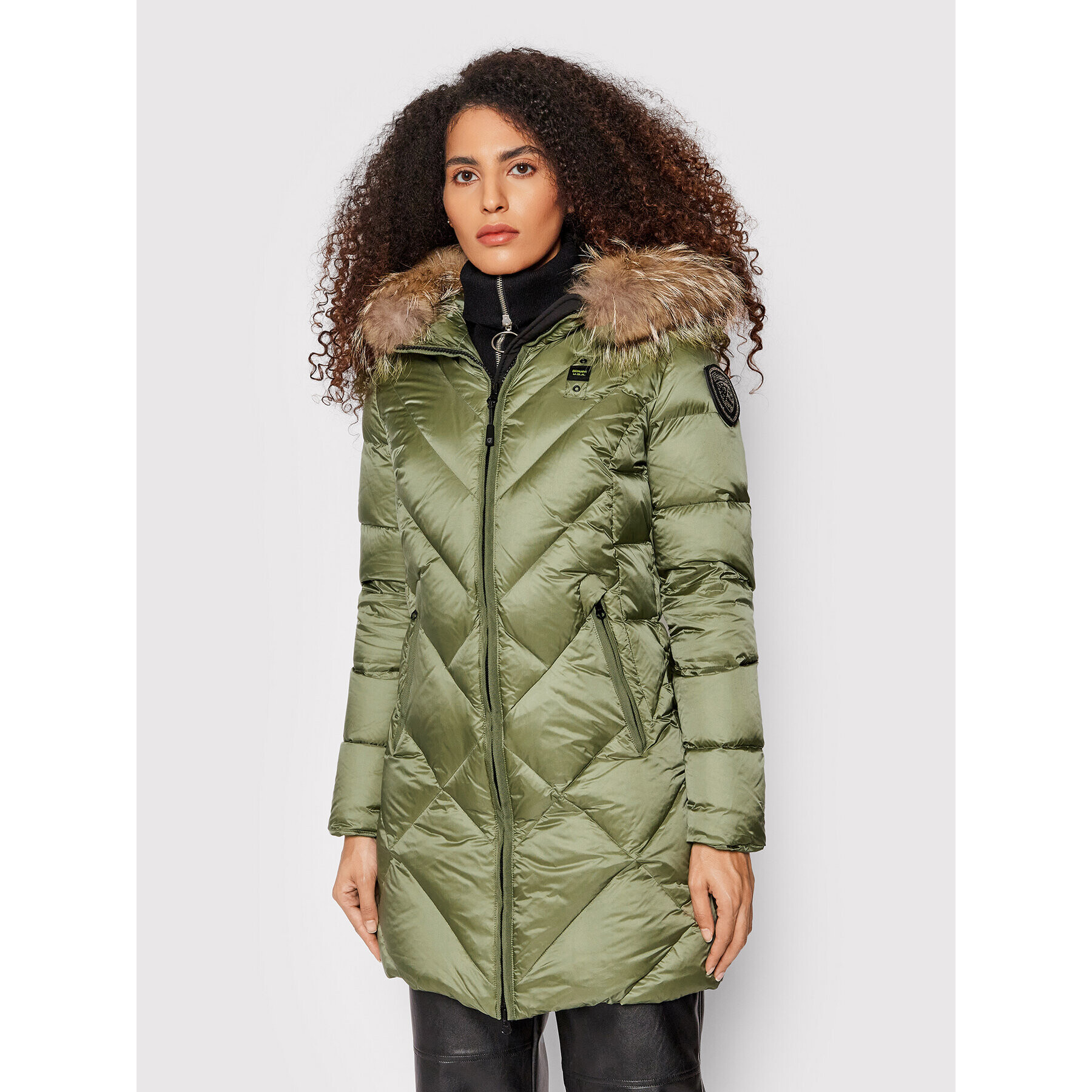 Blauer Geacă din puf Regina 21WBLDK03043 004938 Verde Regular Fit - Pled.ro