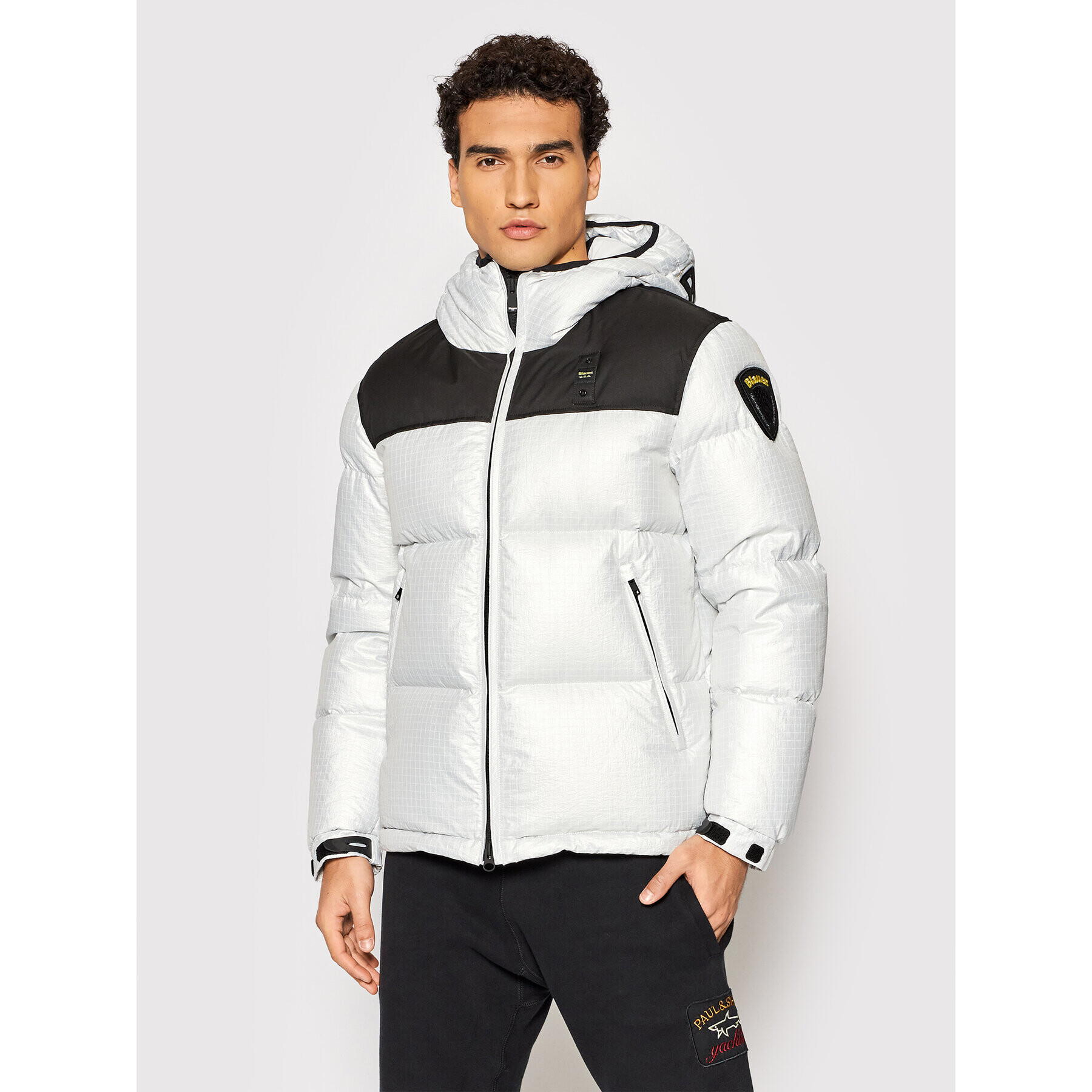 Blauer Geacă din puf Reginald 21WBLUC03099 006059 Gri Regular Fit - Pled.ro