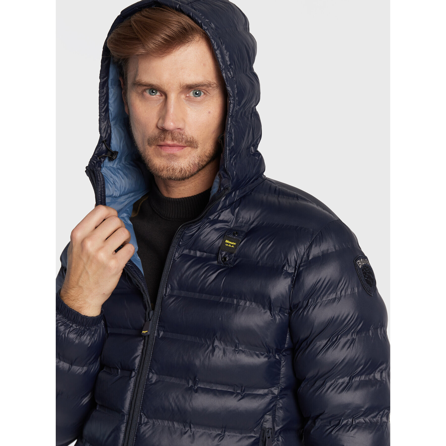 Blauer Geacă din puf Ross BLUC02002 006100 Bleumarin Regular Fit - Pled.ro