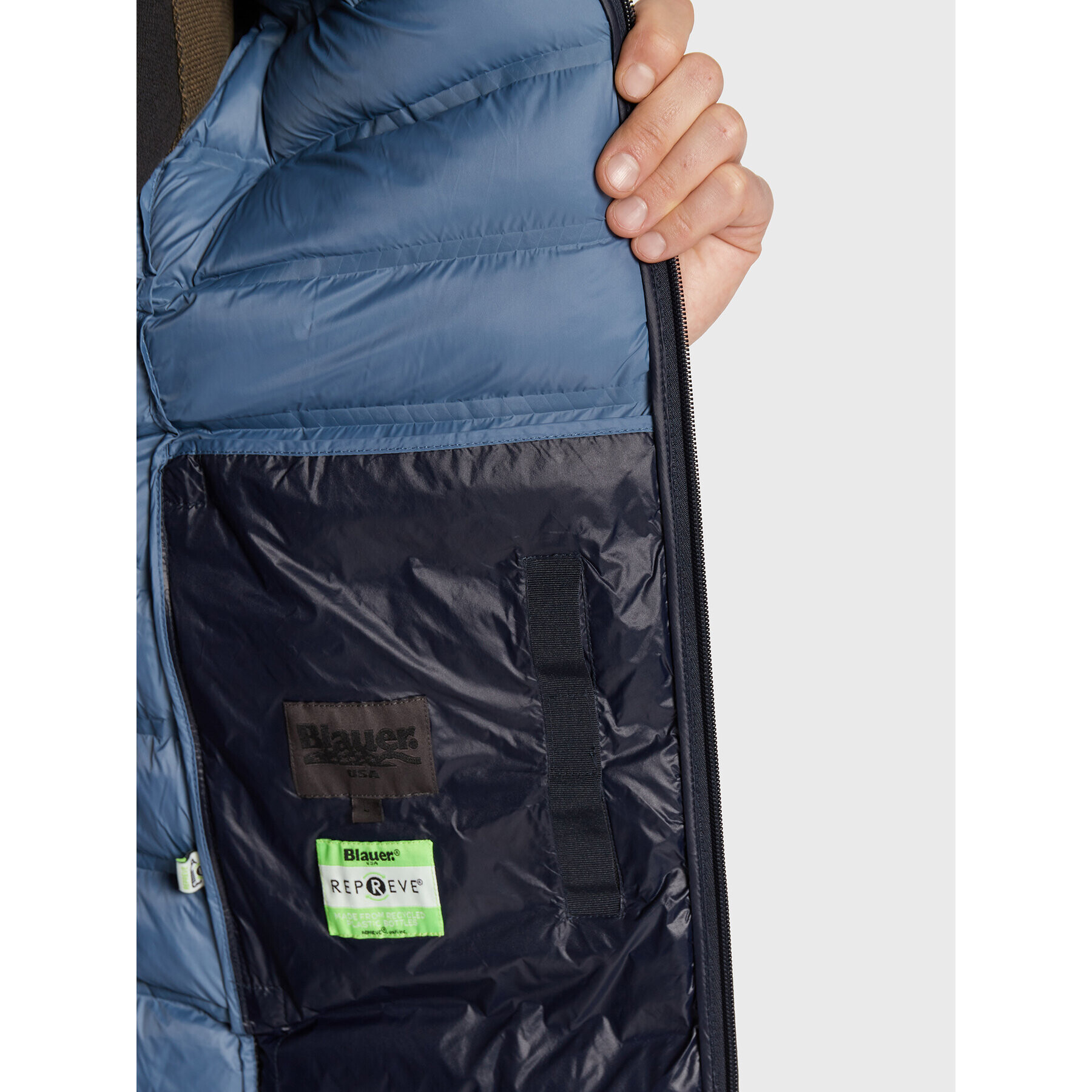 Blauer Geacă din puf Ross BLUC02002 006100 Bleumarin Regular Fit - Pled.ro