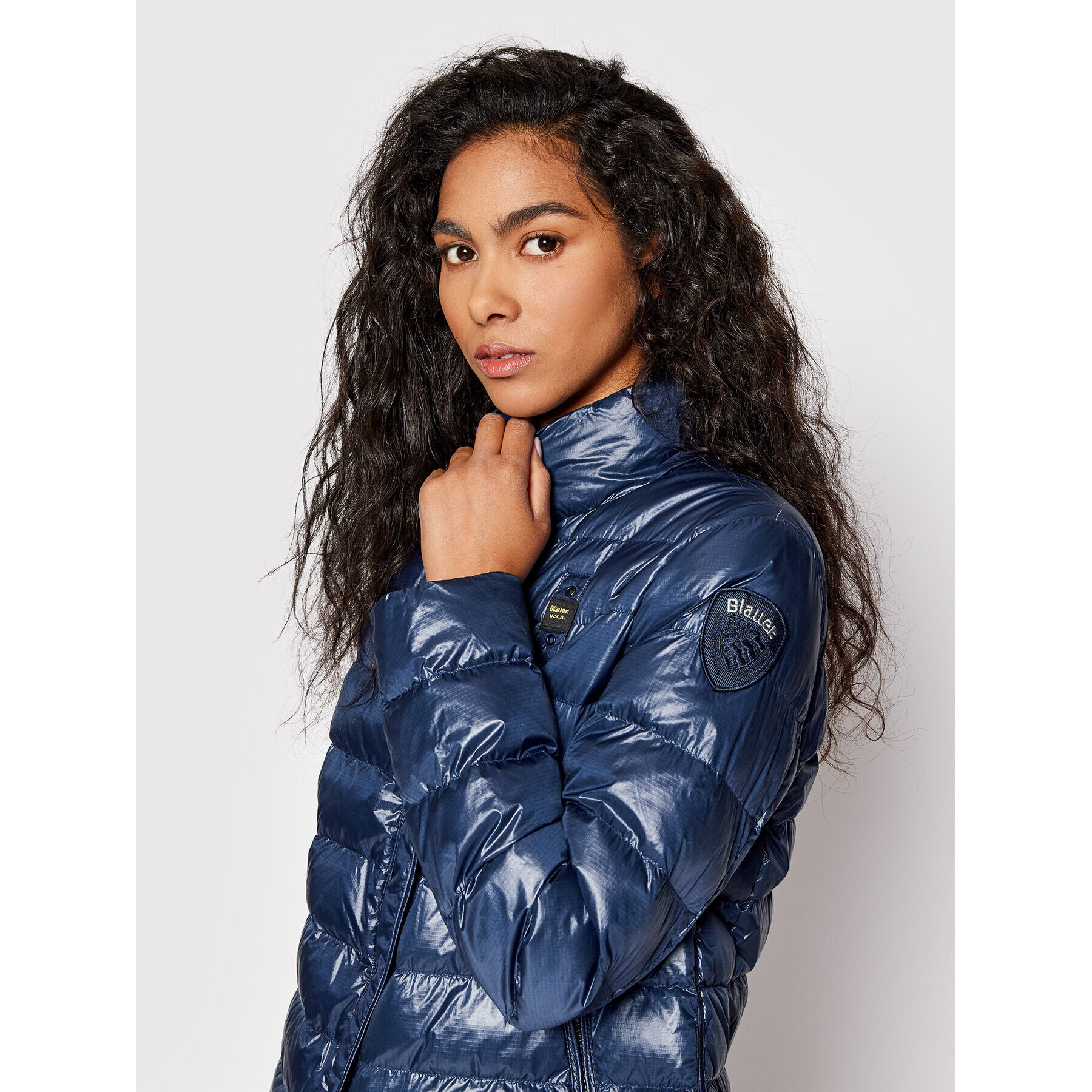 Blauer Geacă din puf Vicki BLDC02166 005958 Bleumarin Regular Fit - Pled.ro