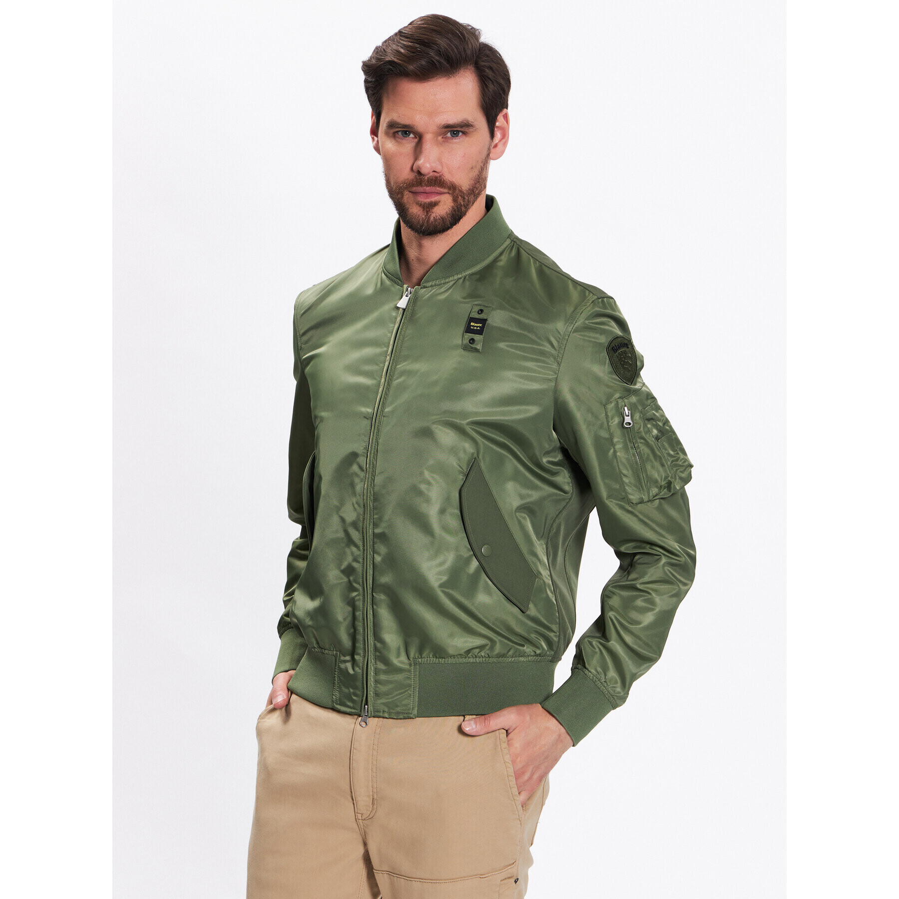 Blauer Geacă Kai 23SBLUC04118 Verde Regular Fit - Pled.ro