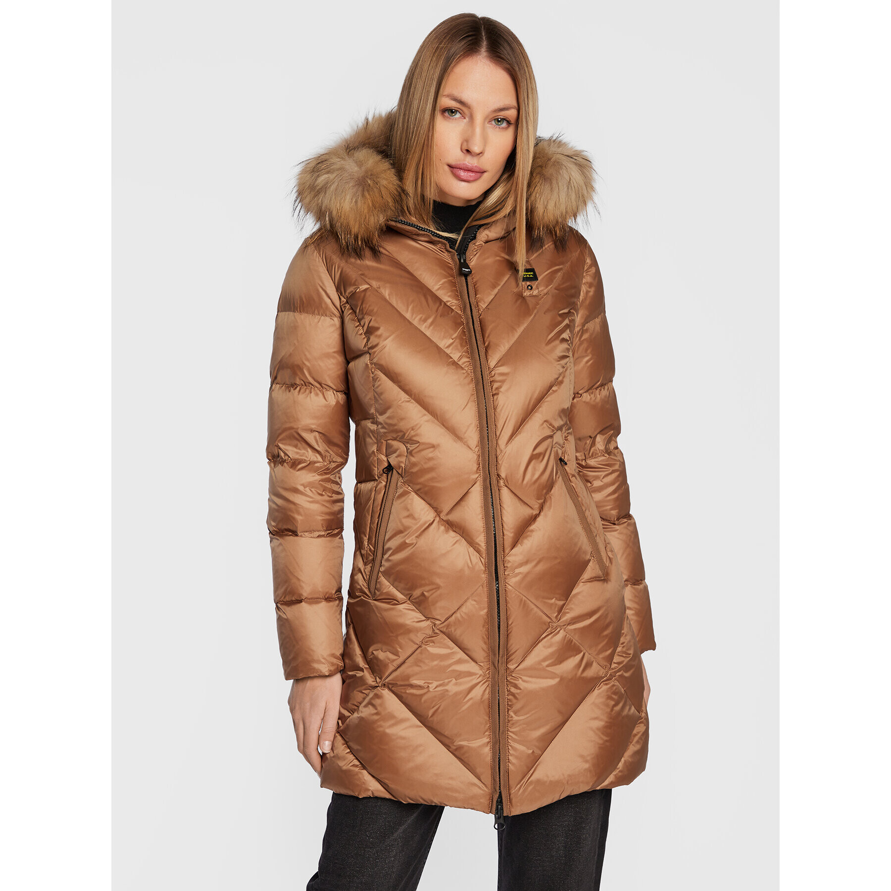 Blauer Geacă din puf Brandy BLDK03215 006047 Maro Regular Fit - Pled.ro