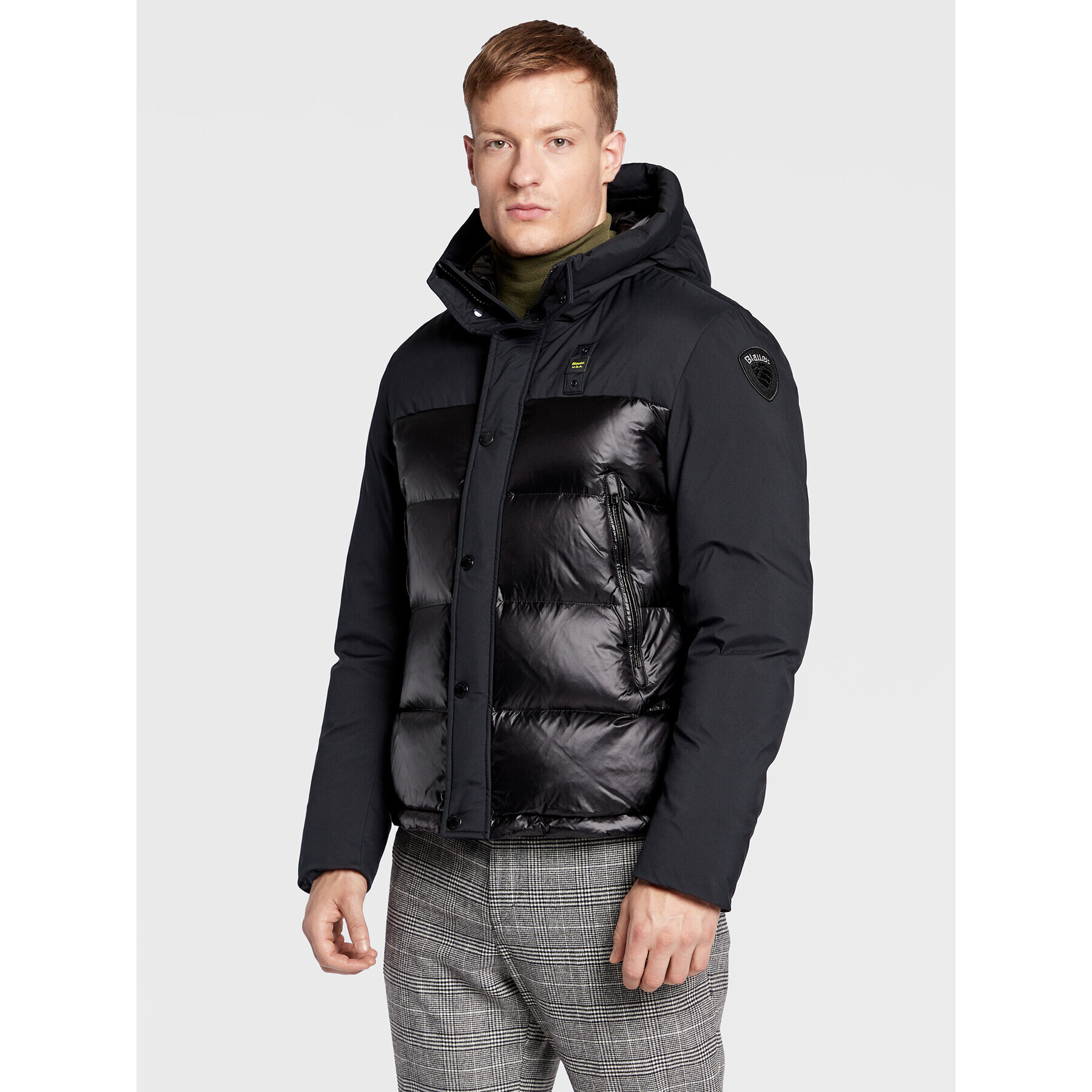 Blauer Geacă din puf Eduardo BLUC03056 006355 Negru Regular Fit - Pled.ro