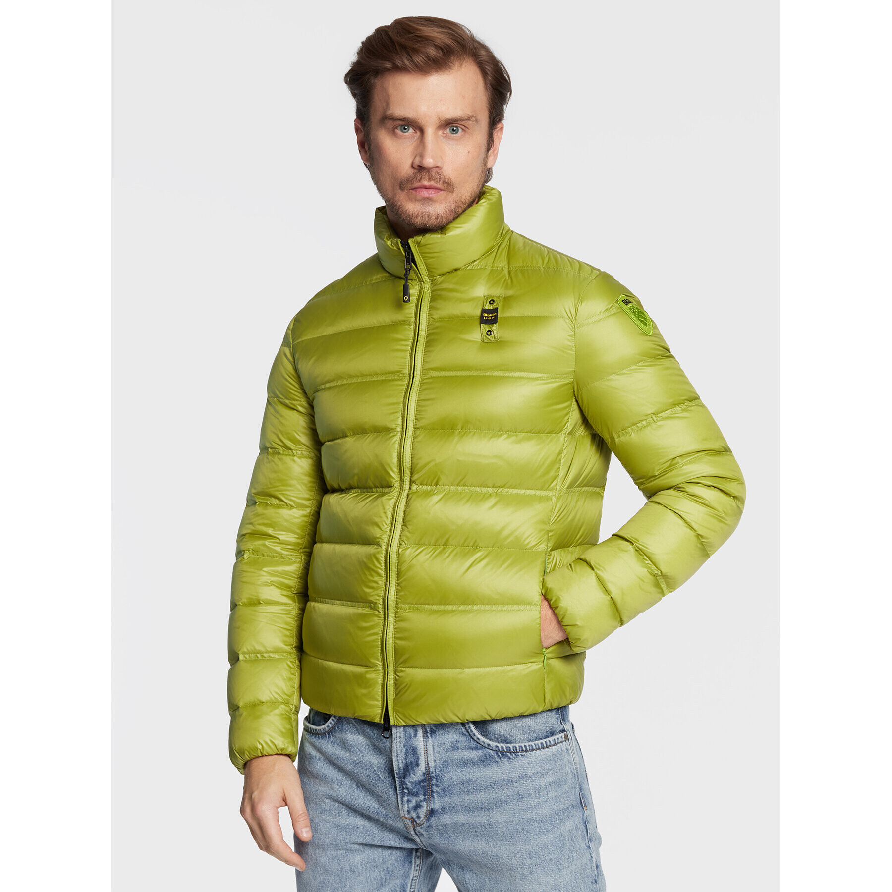 Blauer Geacă din puf Seth BLUC03010 006360 Verde Regular Fit - Pled.ro