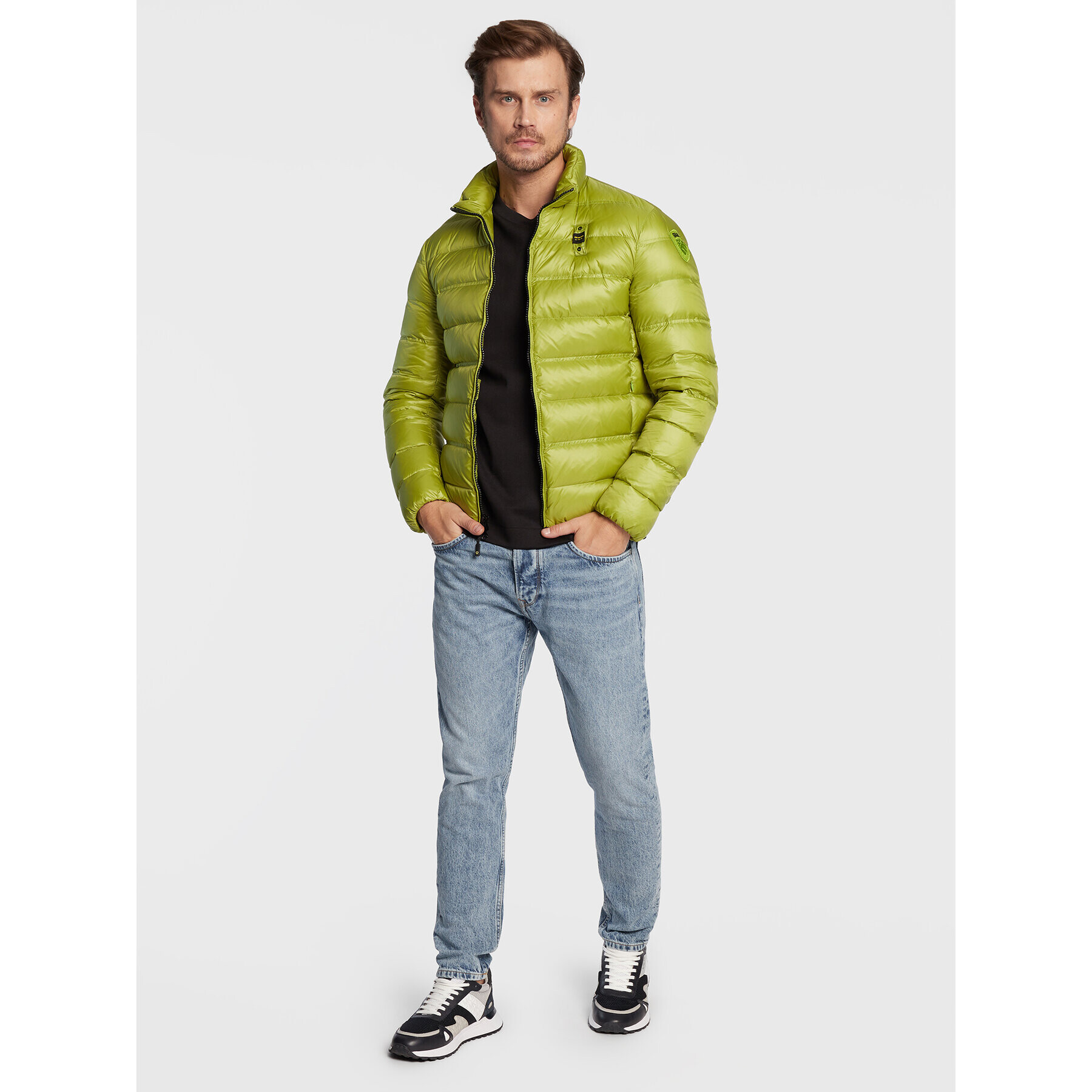 Blauer Geacă din puf Seth BLUC03010 006360 Verde Regular Fit - Pled.ro