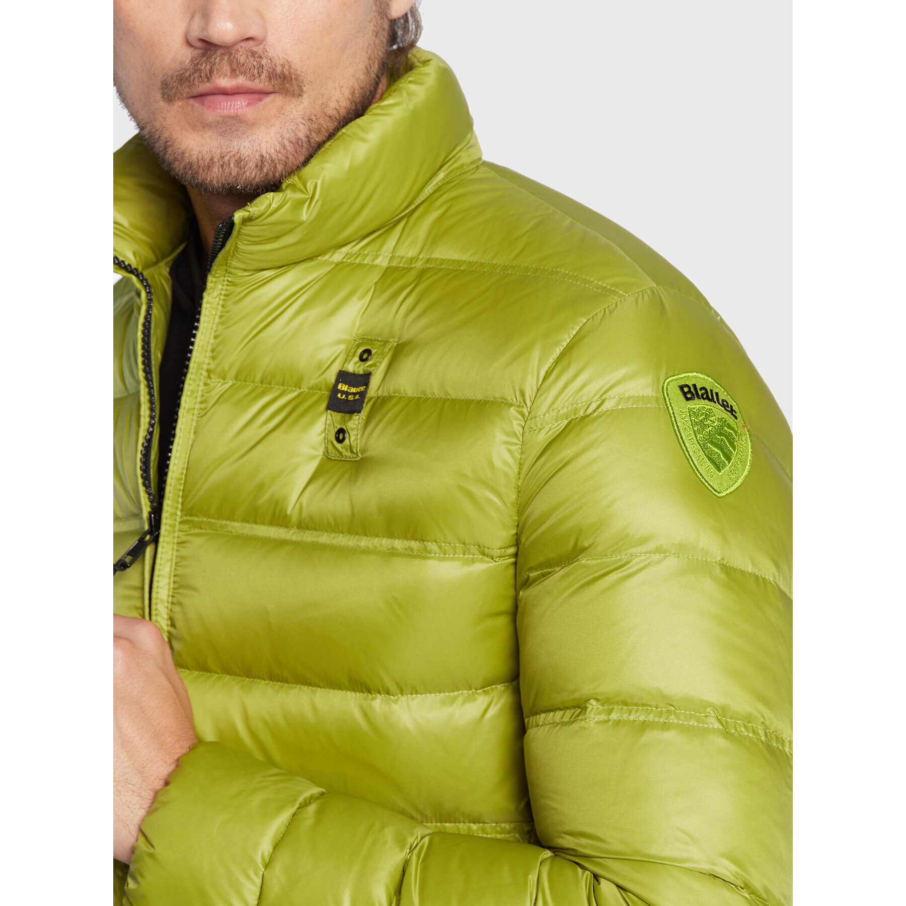 Blauer Geacă din puf Seth BLUC03010 006360 Verde Regular Fit - Pled.ro