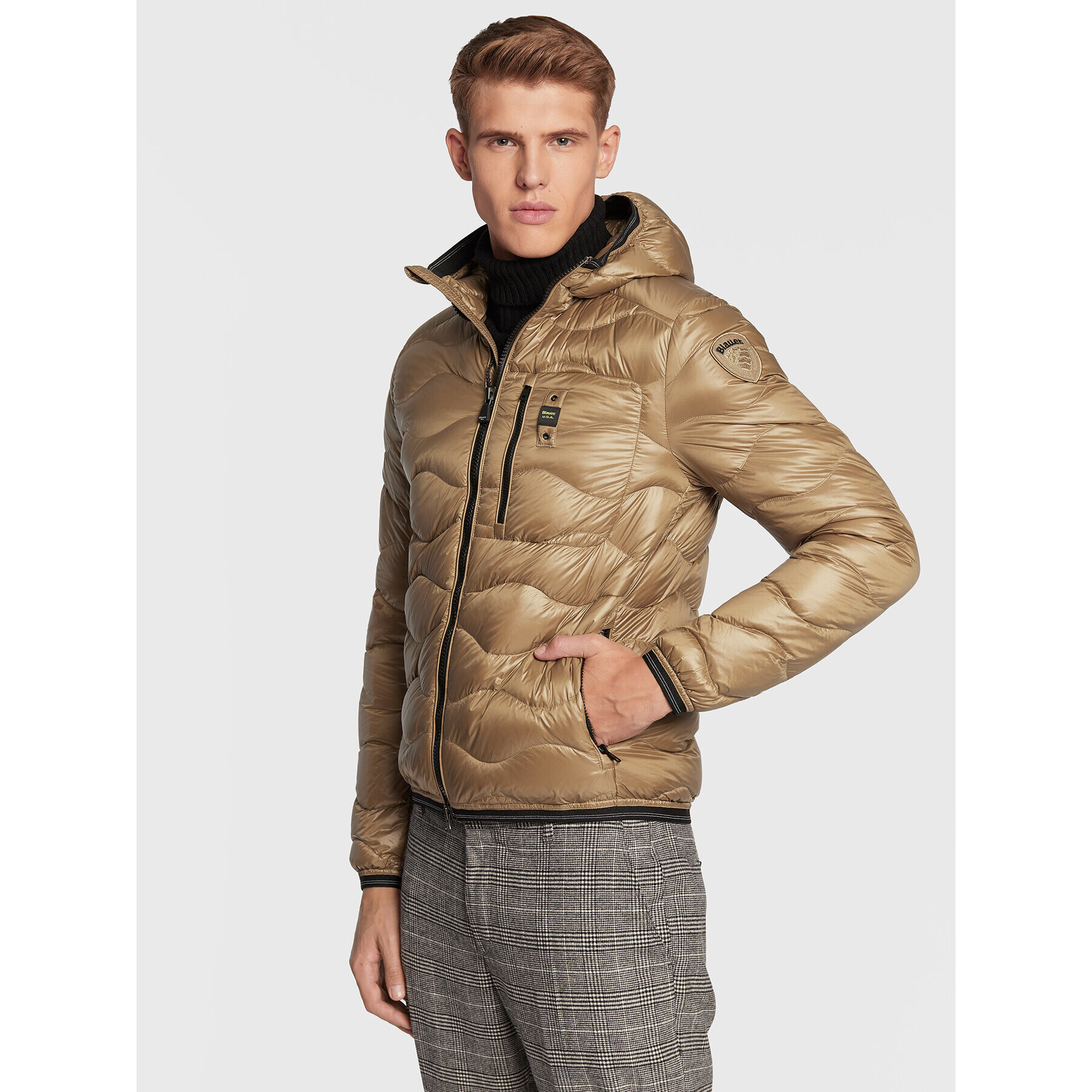 Blauer Geacă din puf Terence BLUC03014 006355 Auriu Regular Fit - Pled.ro